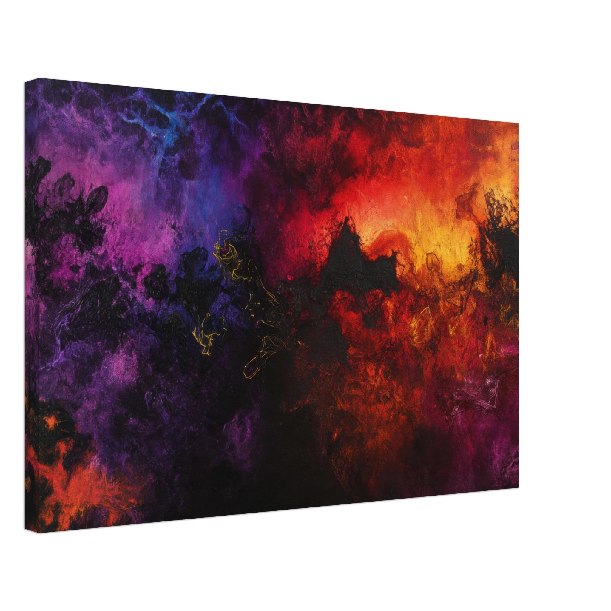 Canvas Landscape - Chromatic Abyss A dark infinite void punctured 3 - Shop Ai Art WebShop - Digital Art online Store