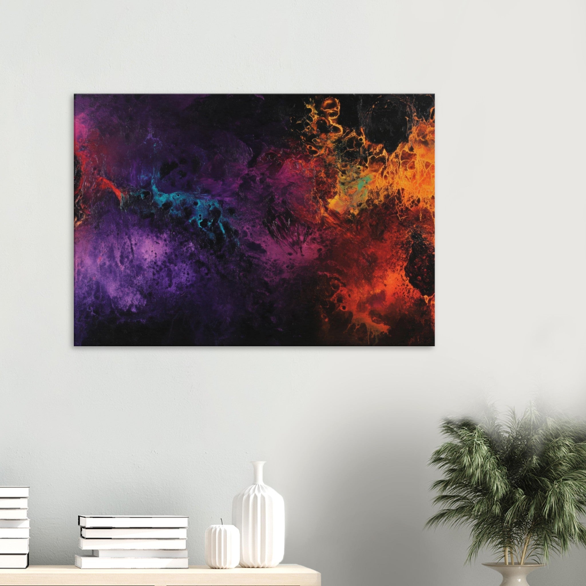 Canvas Landscape - Chromatic Abyss A dark infinite void punctured 4 - Shop Ai Art WebShop - Digital Art online Store