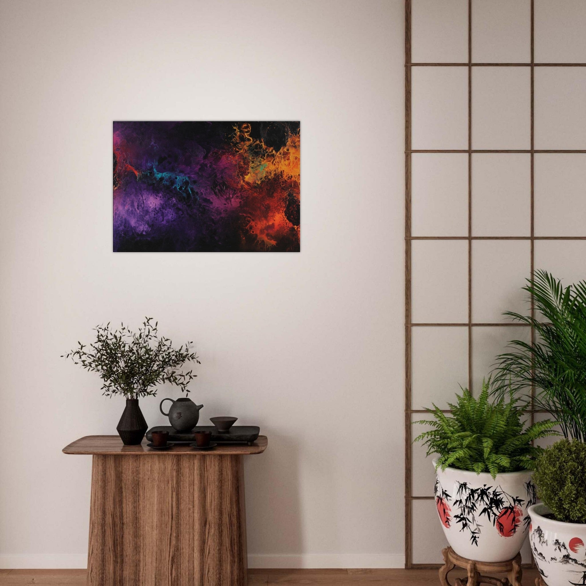Canvas Landscape - Chromatic Abyss A dark infinite void punctured 4 - Shop Ai Art WebShop - Digital Art online Store