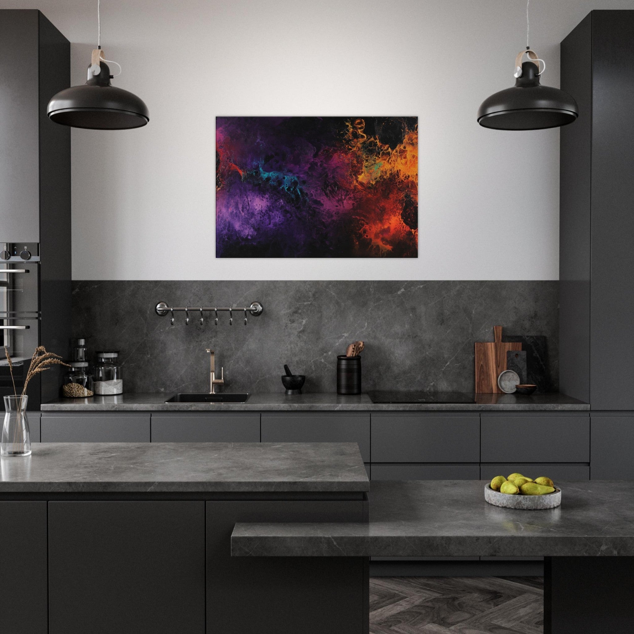 Canvas Landscape - Chromatic Abyss A dark infinite void punctured 4 - Shop Ai Art WebShop - Digital Art online Store
