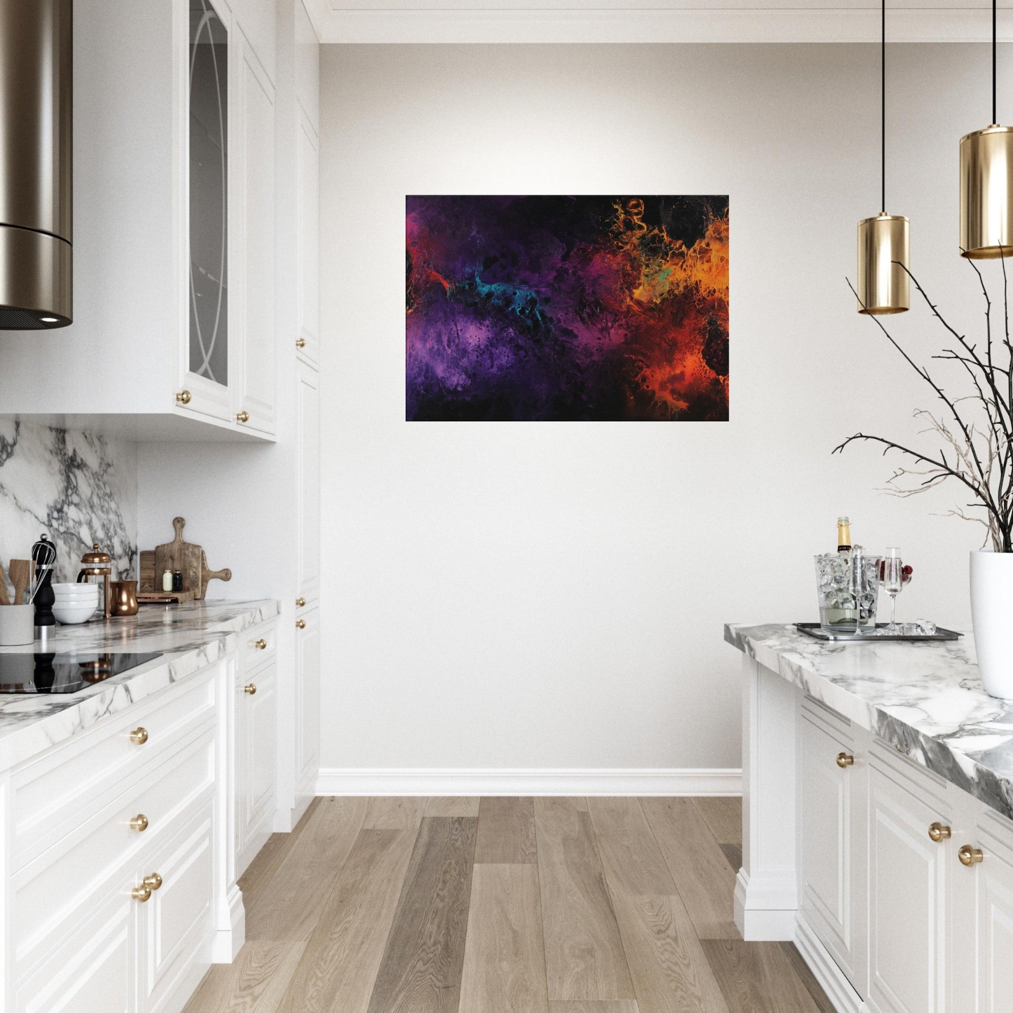 Canvas Landscape - Chromatic Abyss A dark infinite void punctured 4 - Shop Ai Art WebShop - Digital Art online Store
