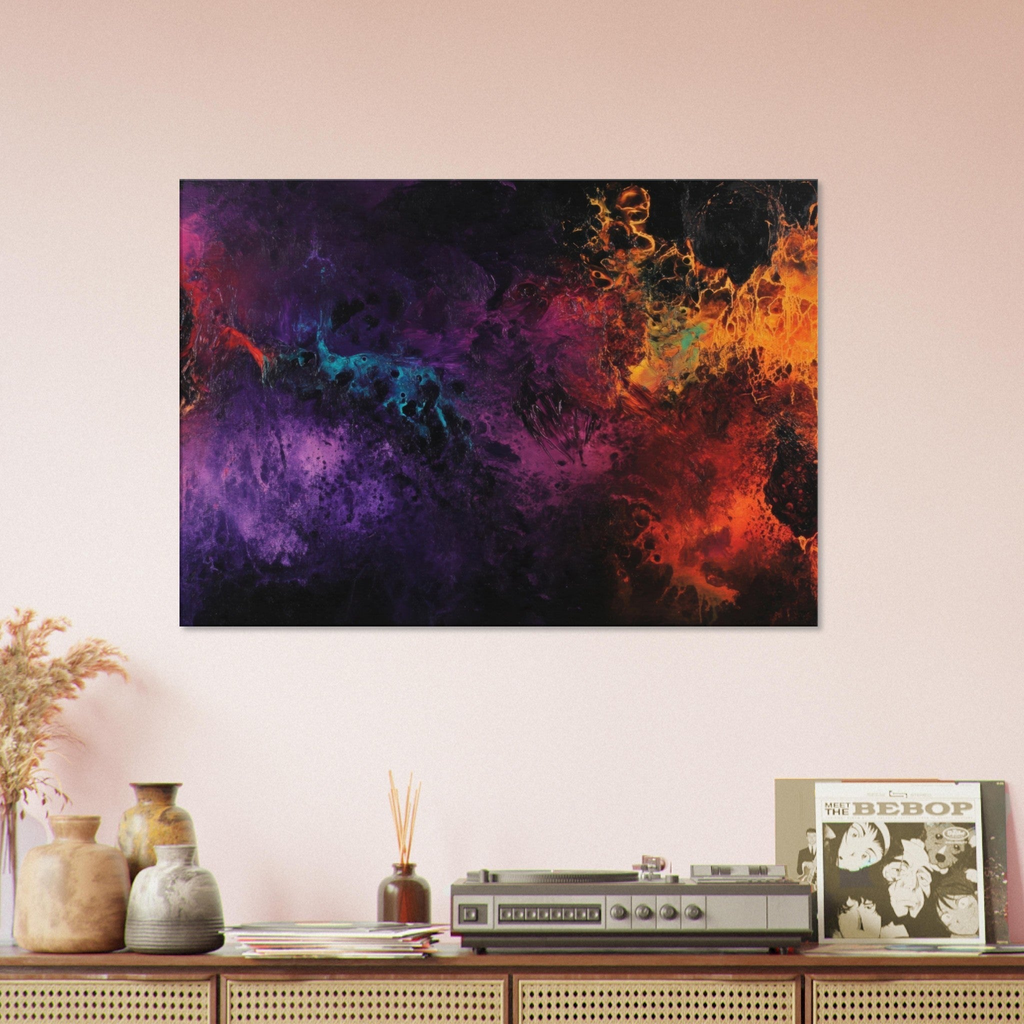 Canvas Landscape - Chromatic Abyss A dark infinite void punctured 4 - Shop Ai Art WebShop - Digital Art online Store
