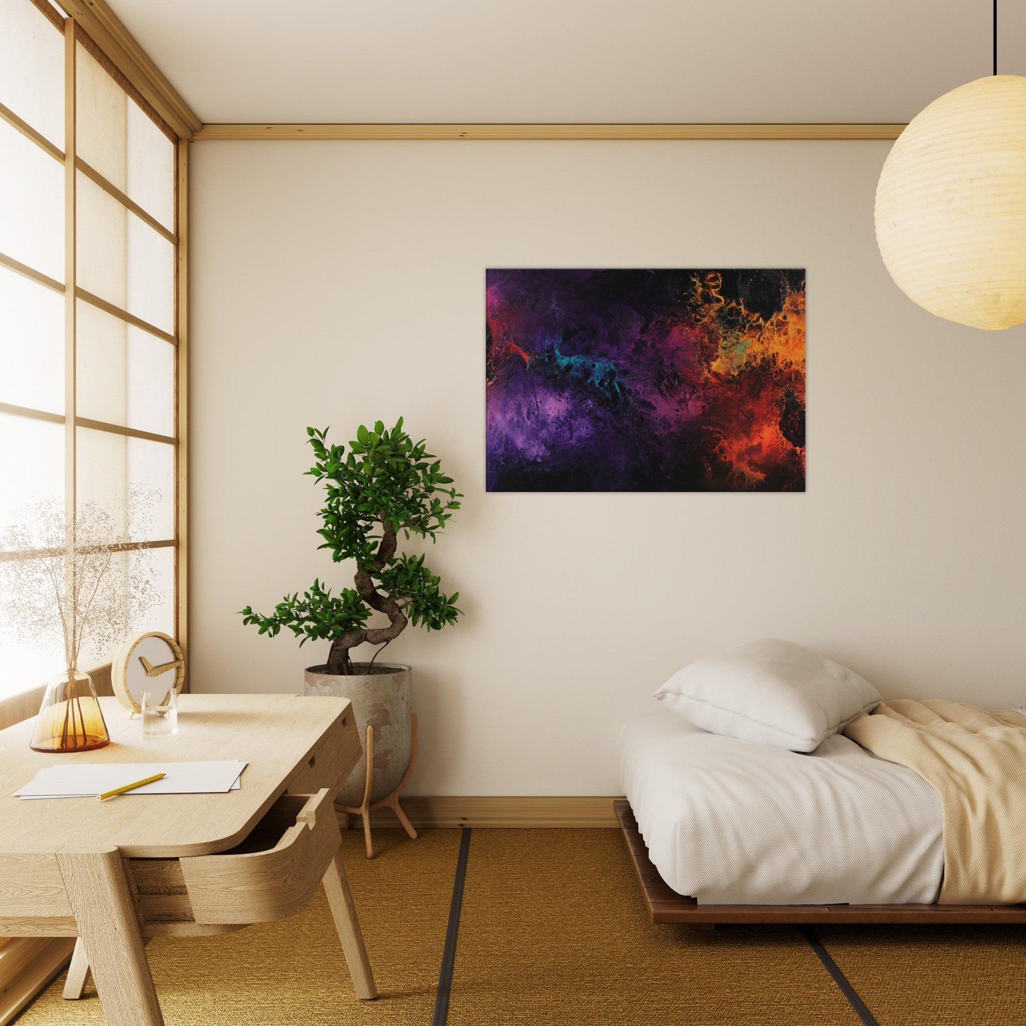 Canvas Landscape - Chromatic Abyss A dark infinite void punctured 4 - Shop Ai Art WebShop - Digital Art online Store