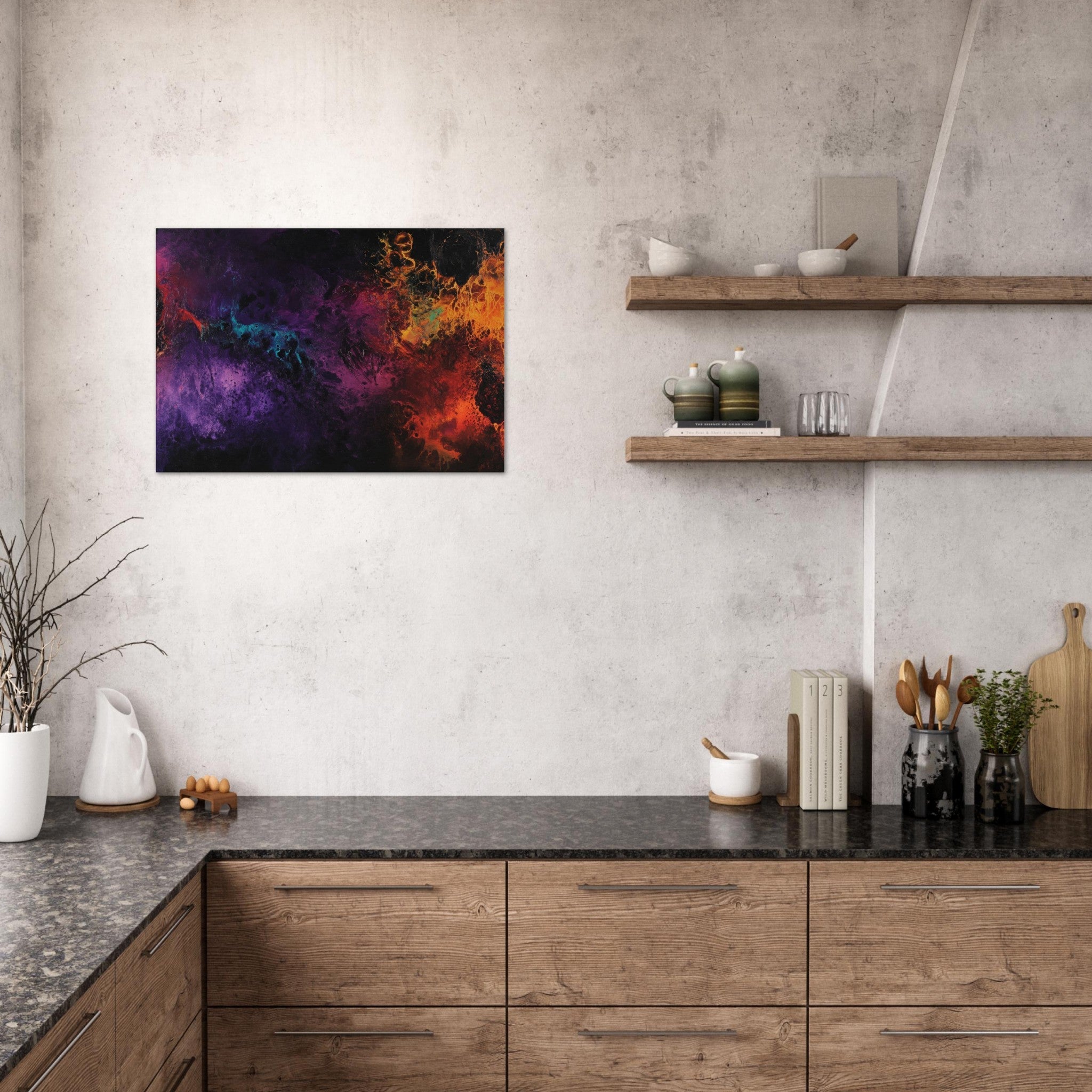 Canvas Landscape - Chromatic Abyss A dark infinite void punctured 4 - Shop Ai Art WebShop - Digital Art online Store
