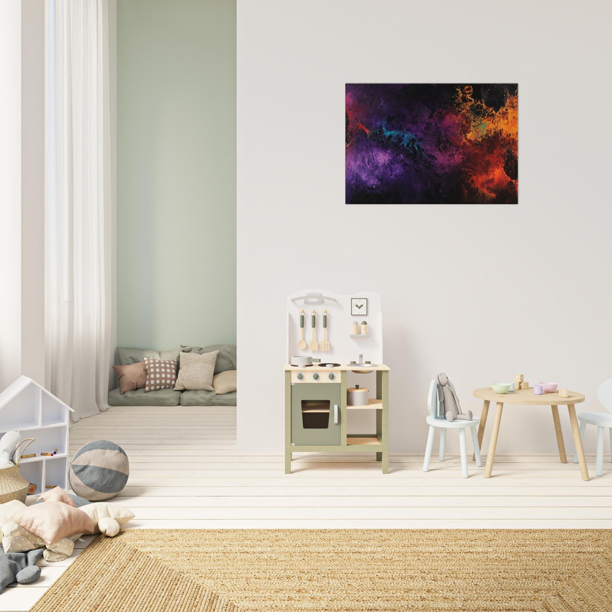 Canvas Landscape - Chromatic Abyss A dark infinite void punctured 4 - Shop Ai Art WebShop - Digital Art online Store