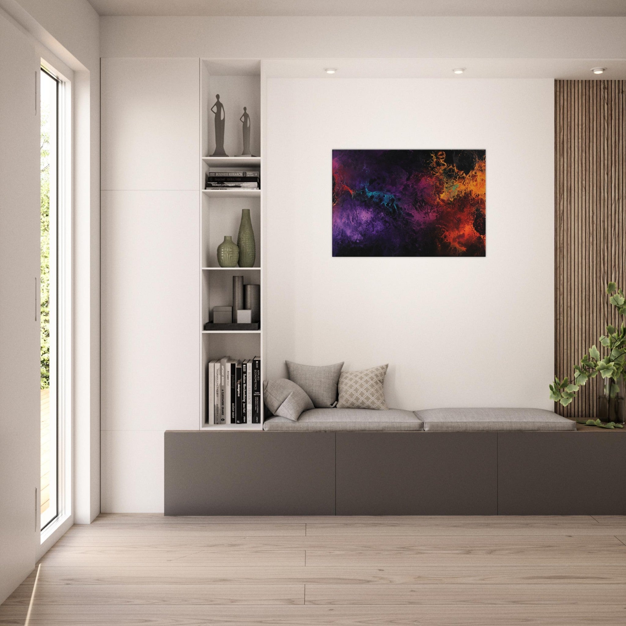 Canvas Landscape - Chromatic Abyss A dark infinite void punctured 4 - Shop Ai Art WebShop - Digital Art online Store