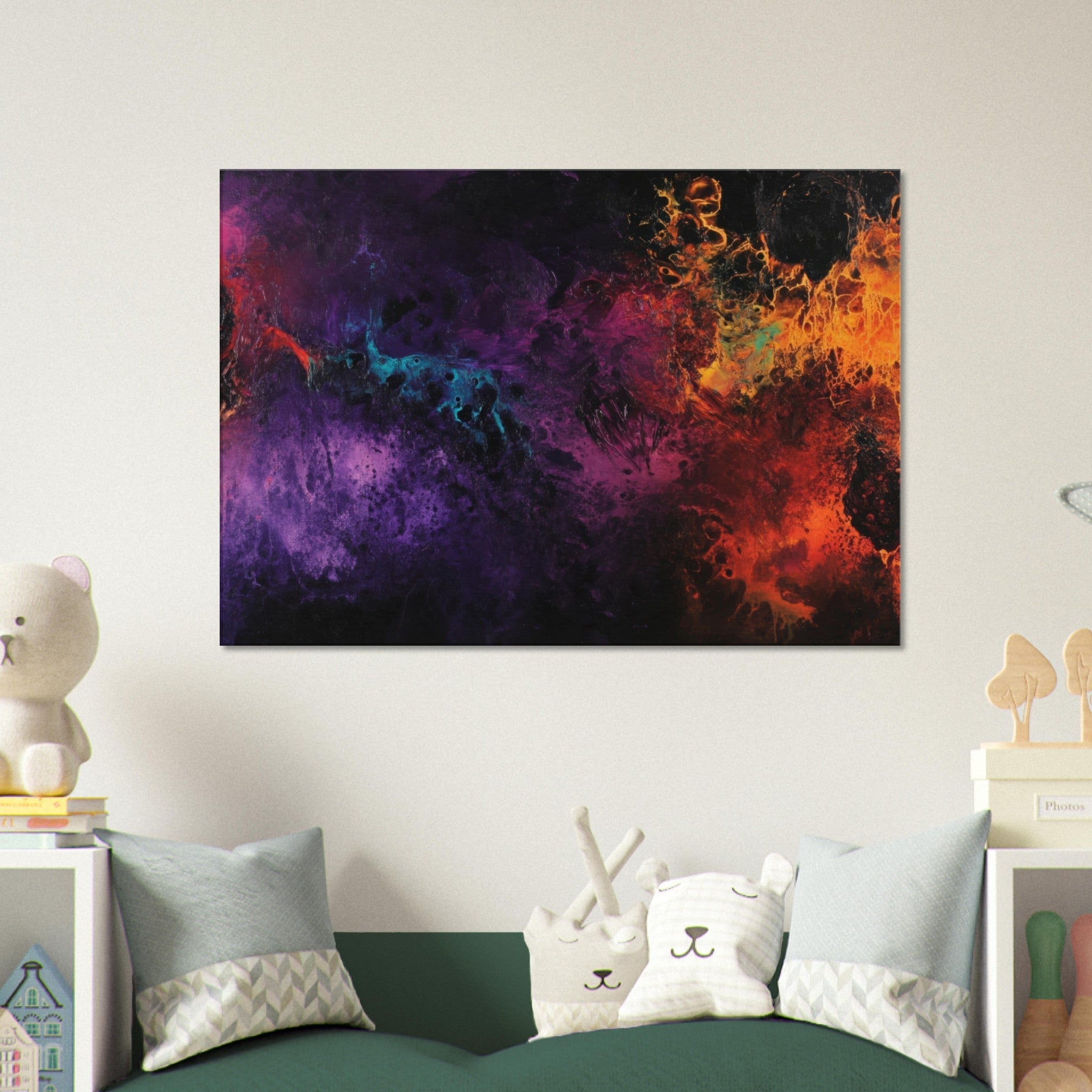 Canvas Landscape - Chromatic Abyss A dark infinite void punctured 4 - Shop Ai Art WebShop - Digital Art online Store