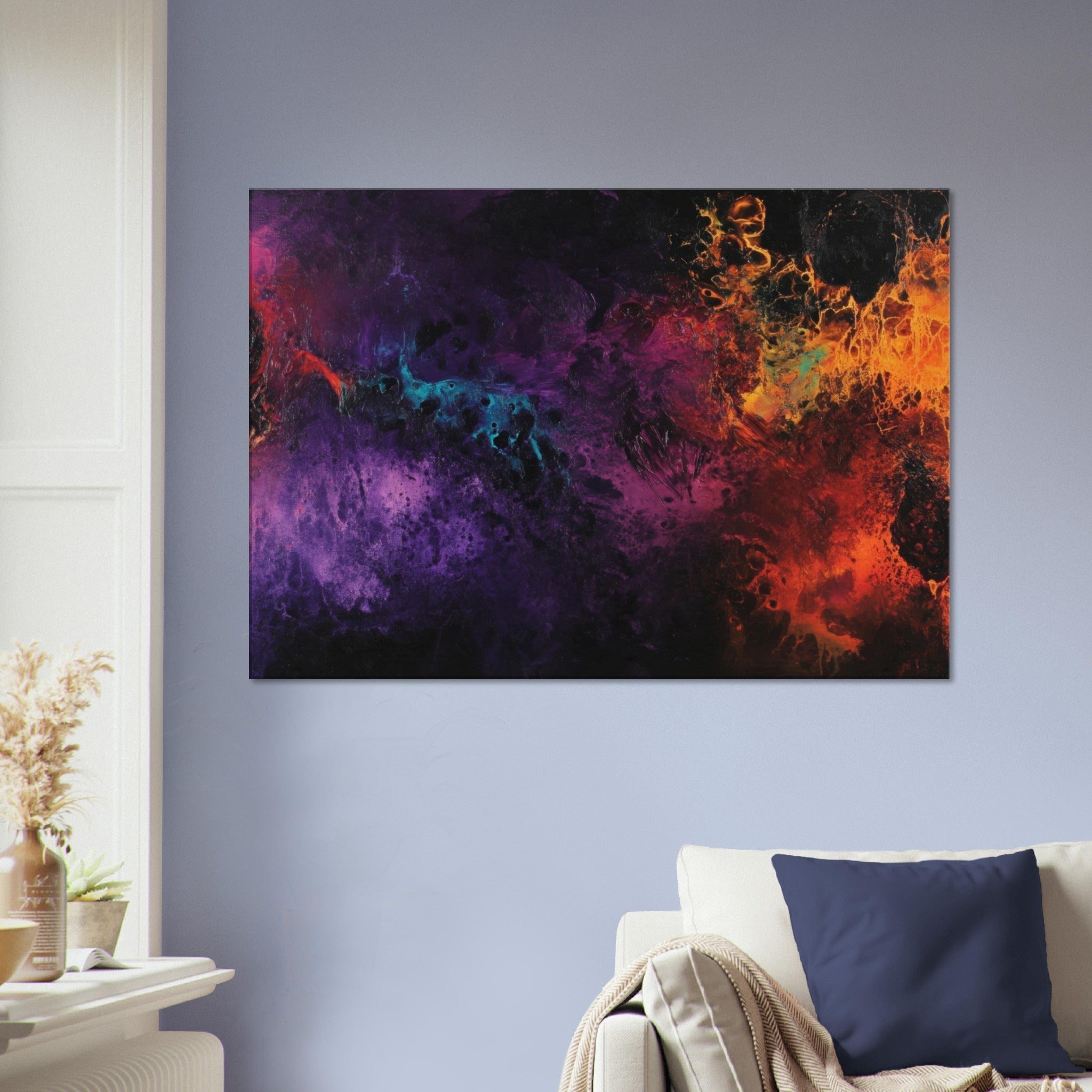 Canvas Landscape - Chromatic Abyss A dark infinite void punctured 4 - Shop Ai Art WebShop - Digital Art online Store
