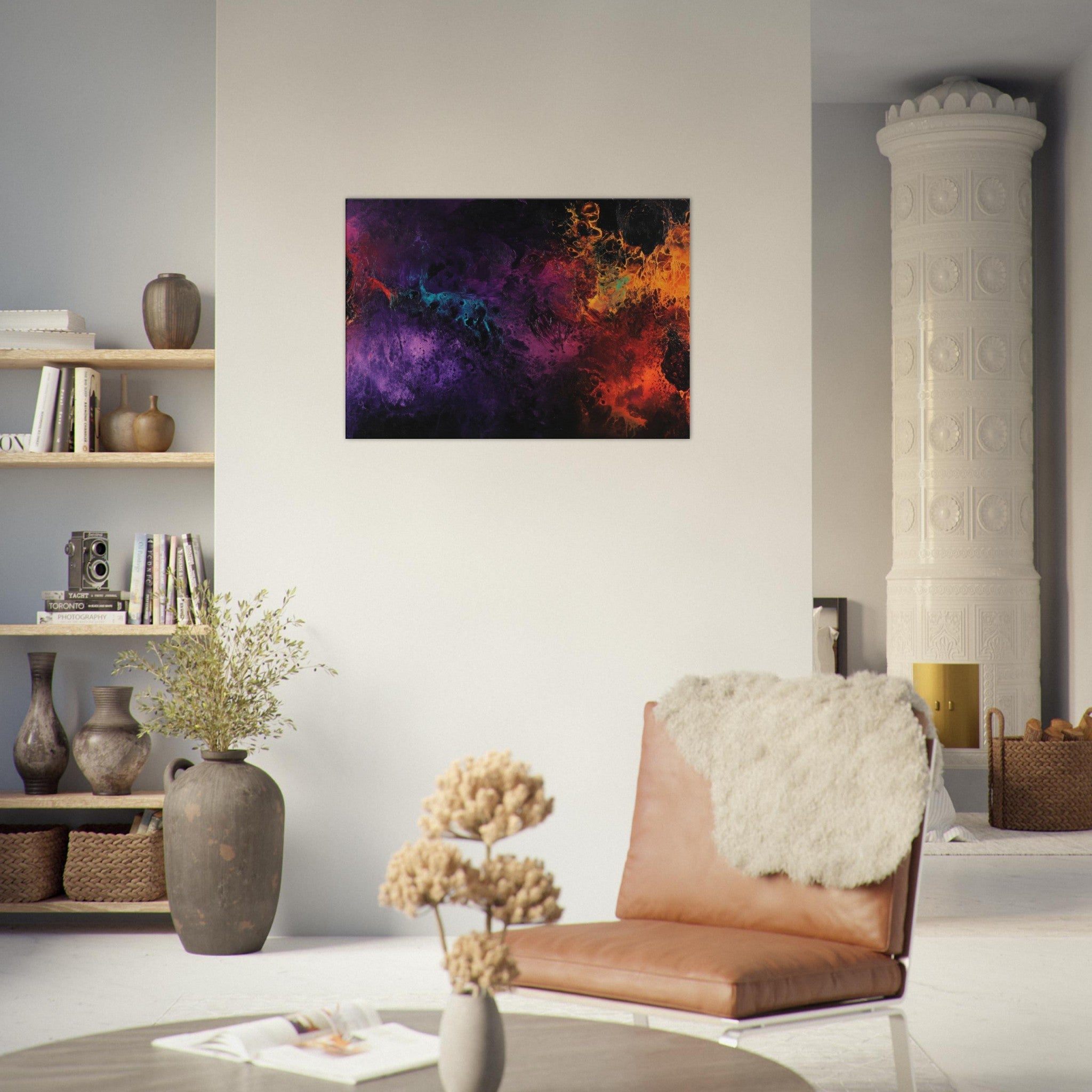 Canvas Landscape - Chromatic Abyss A dark infinite void punctured 4 - Shop Ai Art WebShop - Digital Art online Store