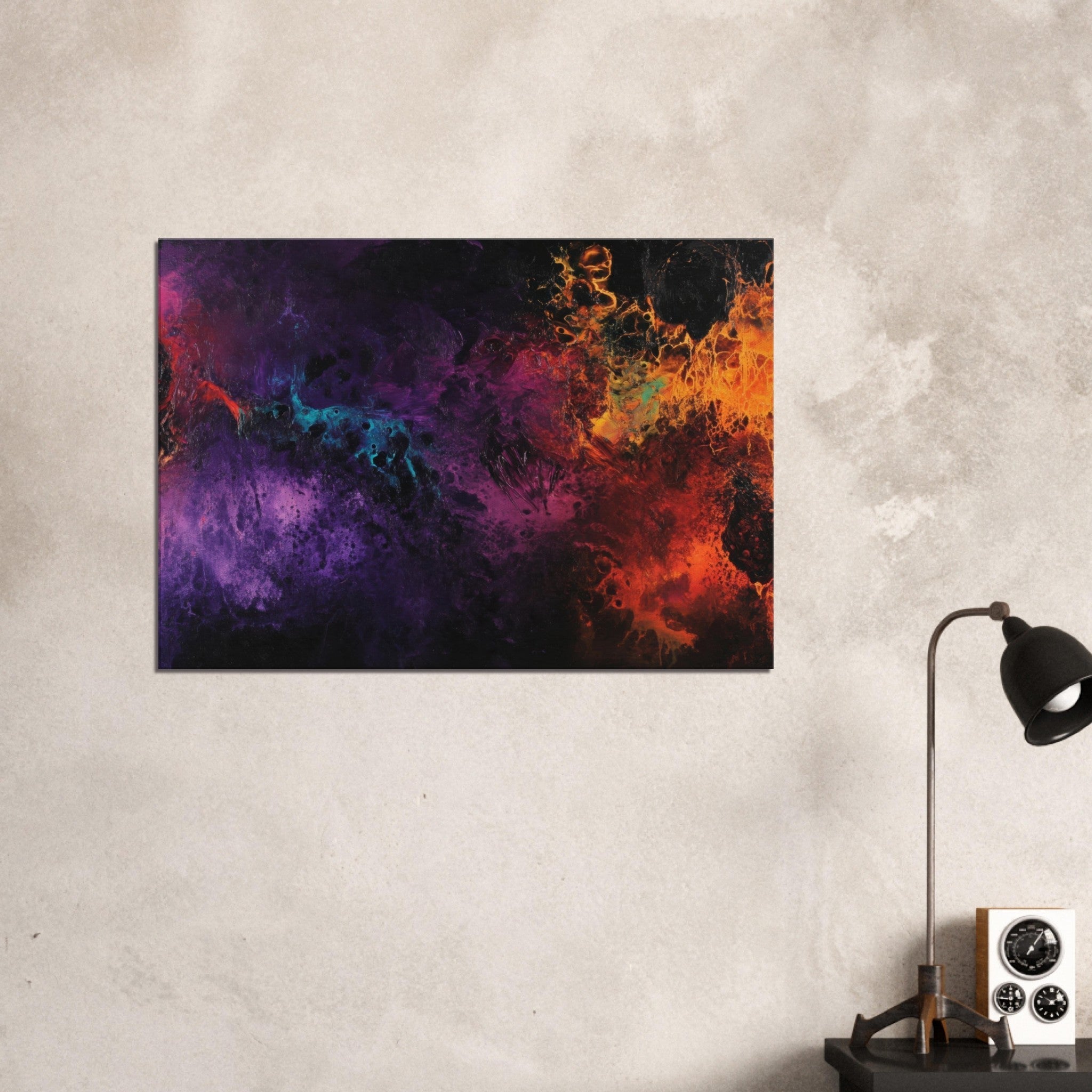 Canvas Landscape - Chromatic Abyss A dark infinite void punctured 4 - Shop Ai Art WebShop - Digital Art online Store