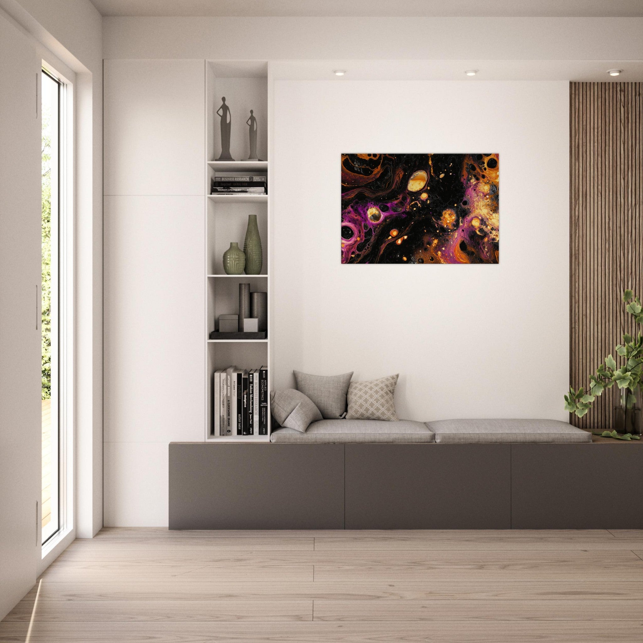 Canvas Landscape - Chromatic Abyss A dark infinite void punctured 7 - Shop Ai Art WebShop - Digital Art online Store