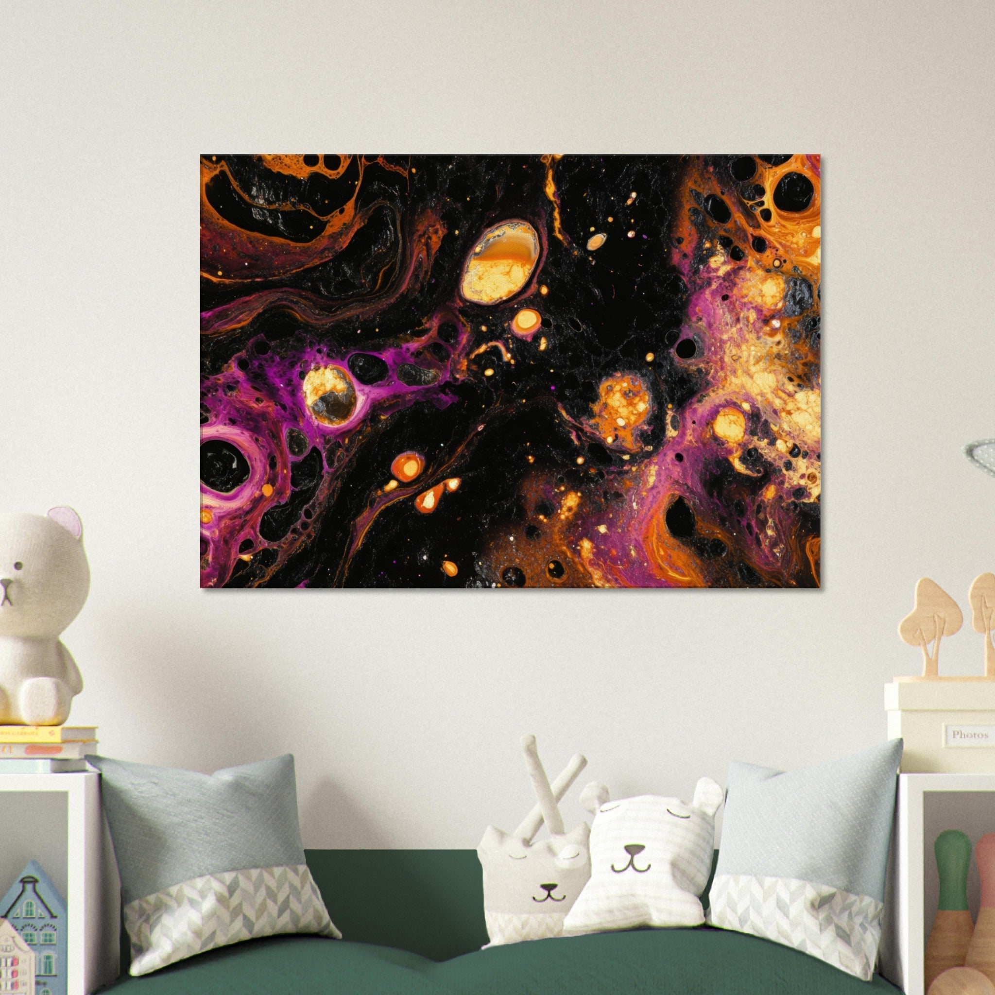 Canvas Landscape - Chromatic Abyss A dark infinite void punctured 7 - Shop Ai Art WebShop - Digital Art online Store