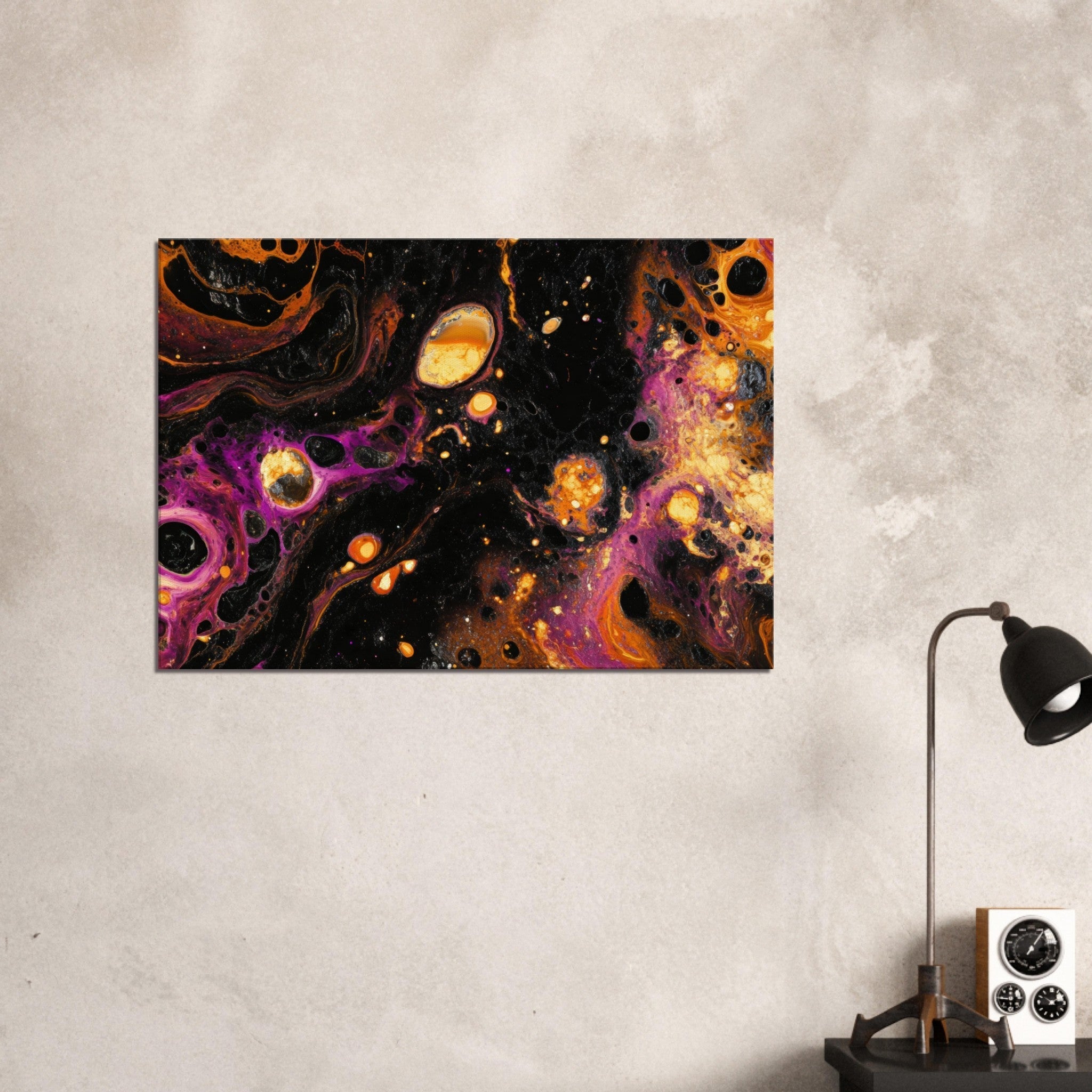 Canvas Landscape - Chromatic Abyss A dark infinite void punctured 7 - Shop Ai Art WebShop - Digital Art online Store