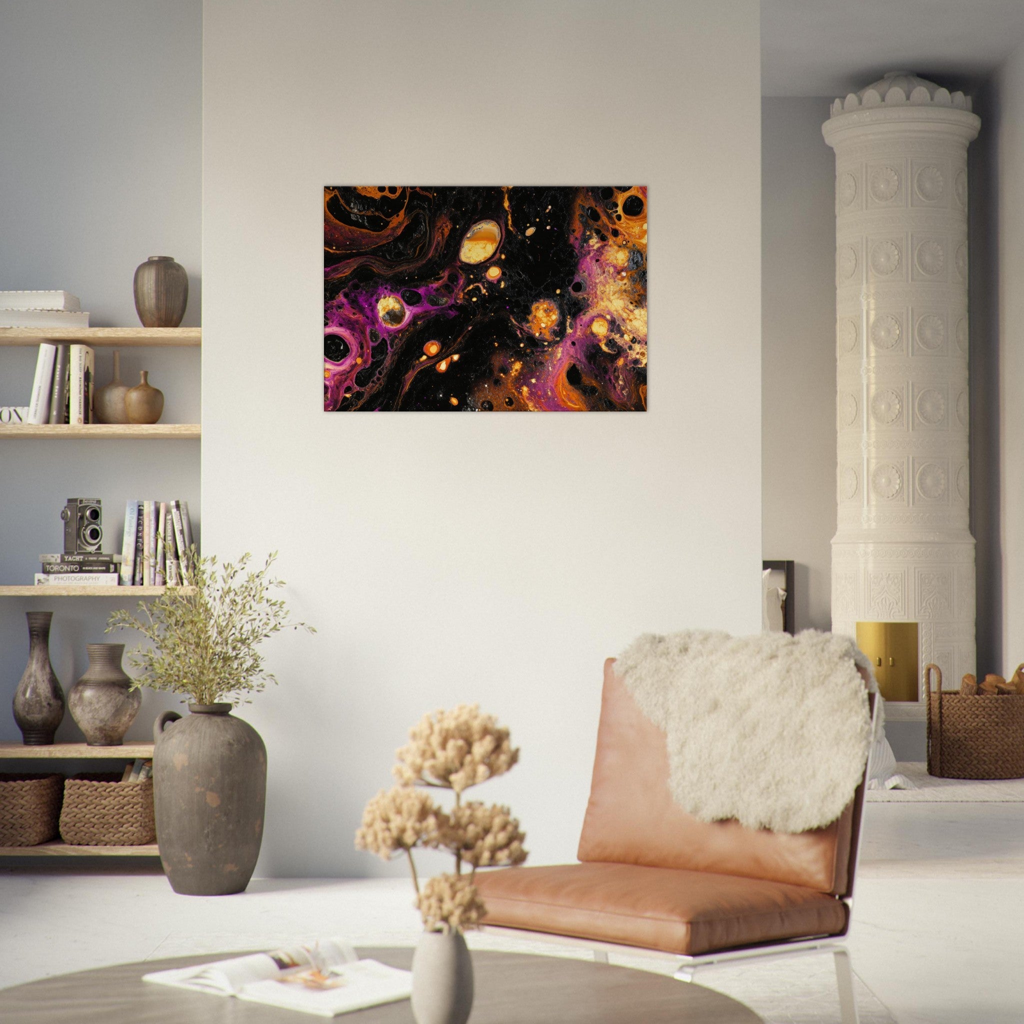 Canvas Landscape - Chromatic Abyss A dark infinite void punctured 7 - Shop Ai Art WebShop - Digital Art online Store