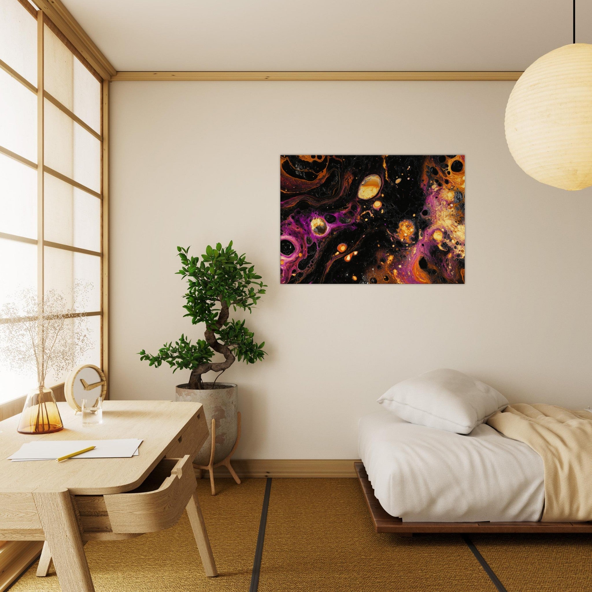 Canvas Landscape - Chromatic Abyss A dark infinite void punctured 7 - Shop Ai Art WebShop - Digital Art online Store