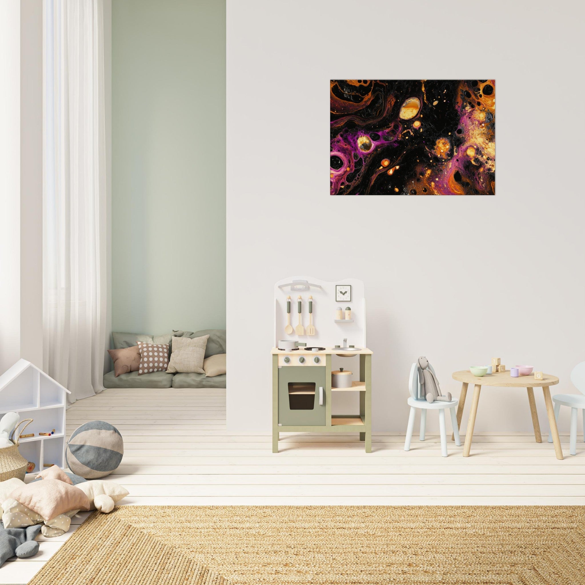 Canvas Landscape - Chromatic Abyss A dark infinite void punctured 7 - Shop Ai Art WebShop - Digital Art online Store