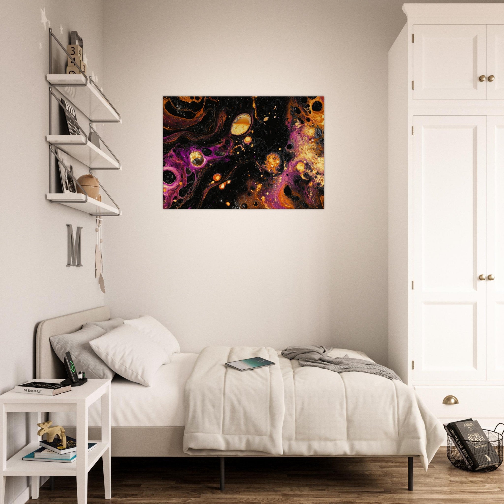 Canvas Landscape - Chromatic Abyss A dark infinite void punctured 7 - Shop Ai Art WebShop - Digital Art online Store