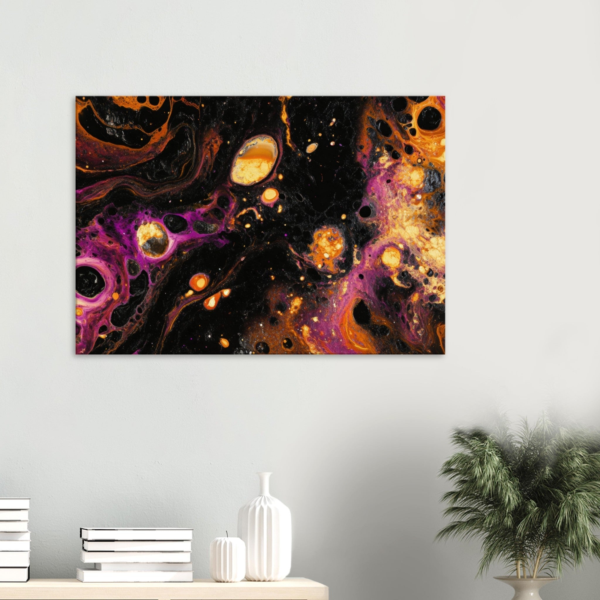 Canvas Landscape - Chromatic Abyss A dark infinite void punctured 7 - Shop Ai Art WebShop - Digital Art online Store