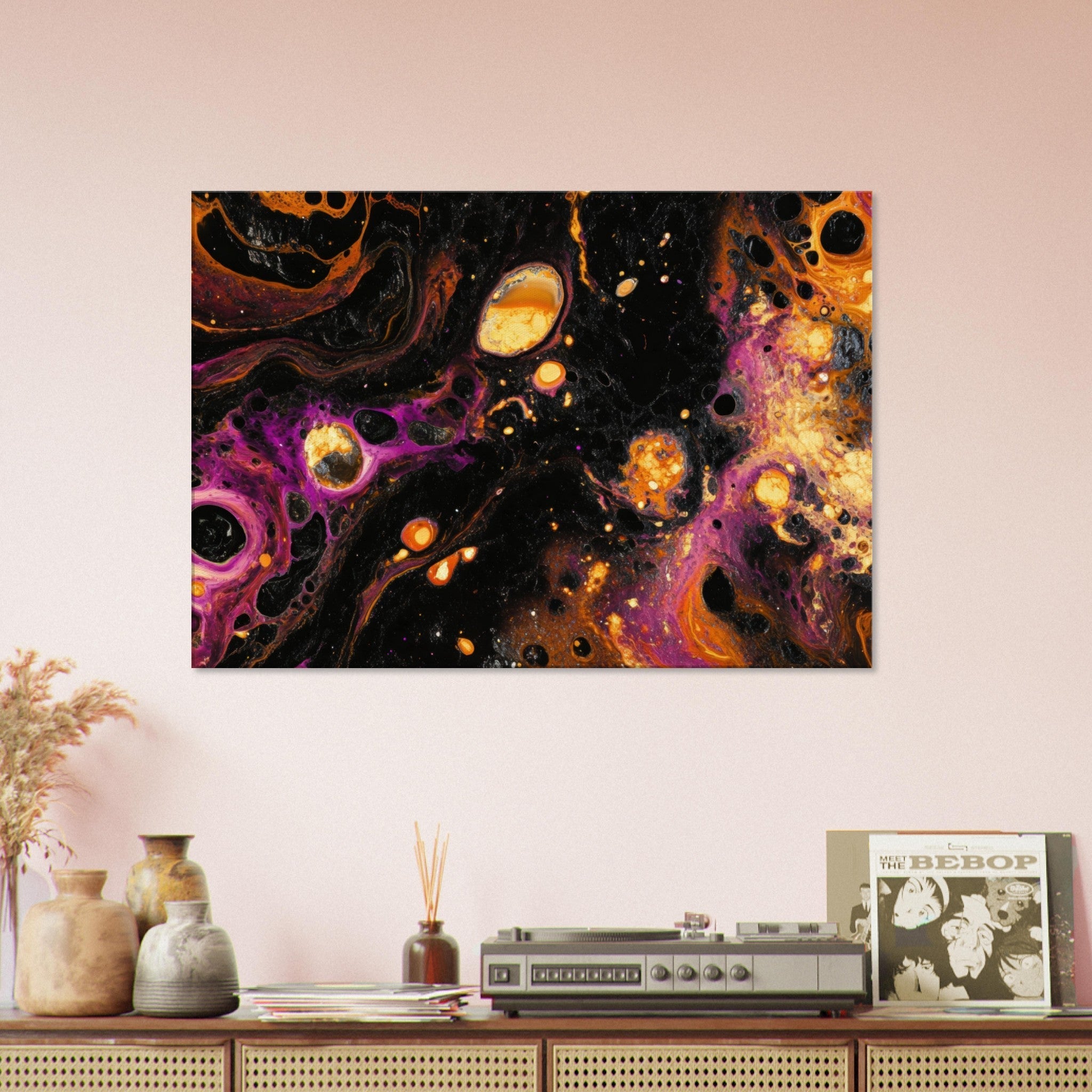 Canvas Landscape - Chromatic Abyss A dark infinite void punctured 7 - Shop Ai Art WebShop - Digital Art online Store
