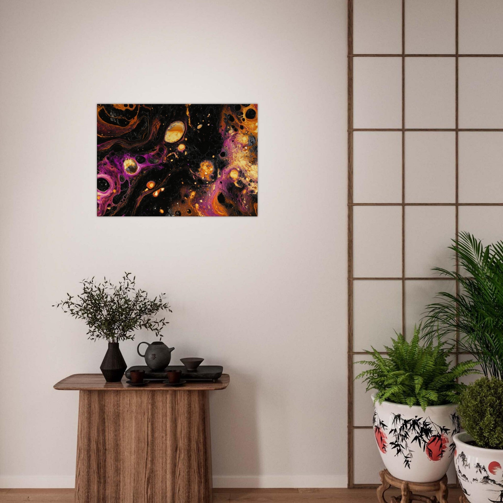 Canvas Landscape - Chromatic Abyss A dark infinite void punctured 7 - Shop Ai Art WebShop - Digital Art online Store