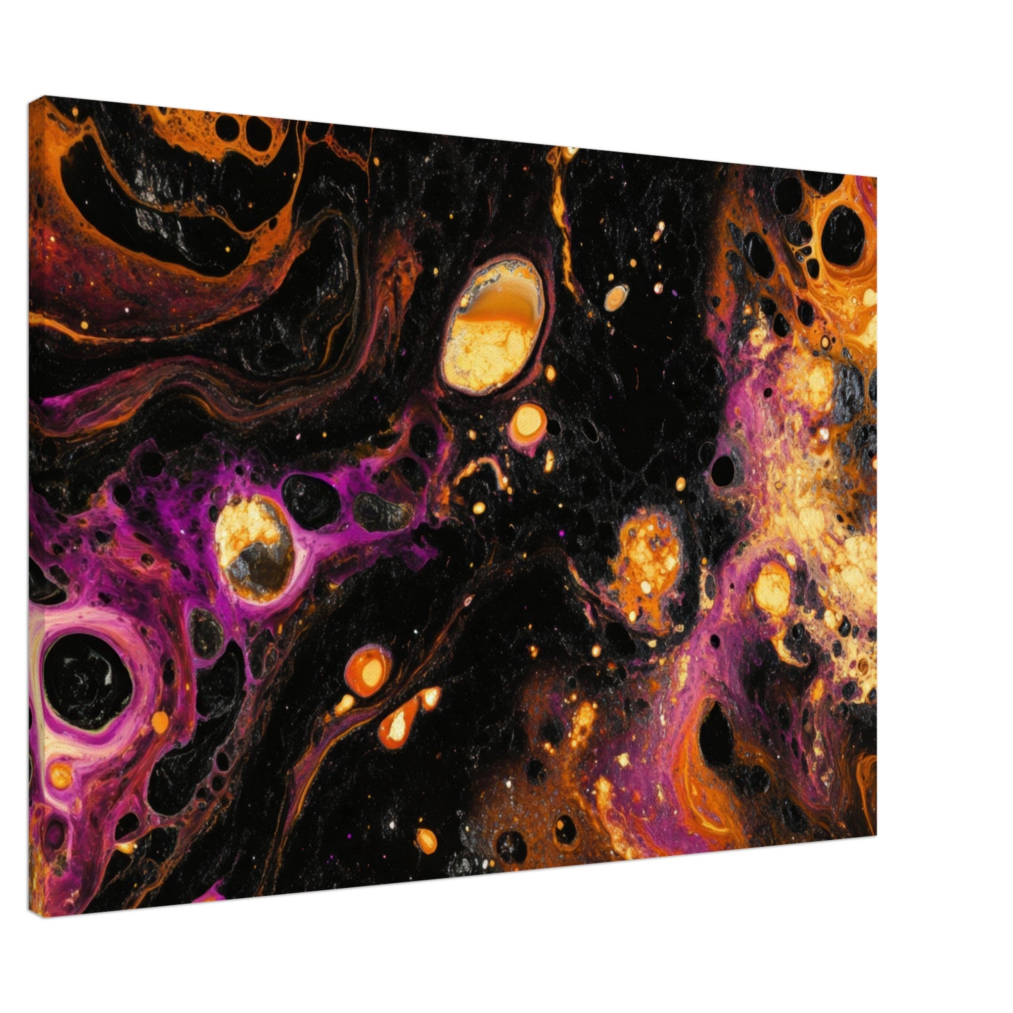 Canvas Landscape - Chromatic Abyss A dark infinite void punctured 7 - Shop Ai Art WebShop - Digital Art online Store