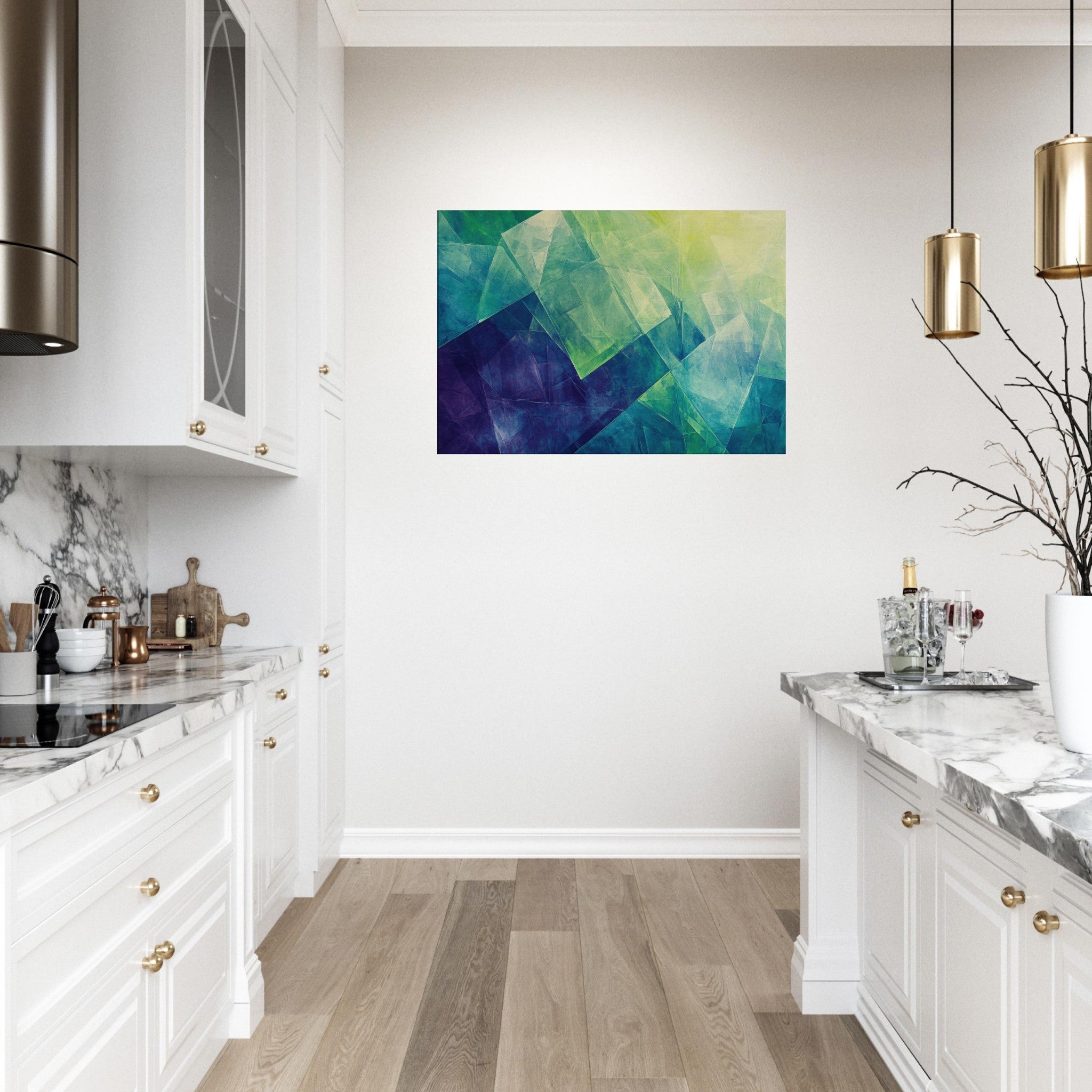 Canvas Landscape - Fractured Realities Shattered geometric patterns - Shop Ai Art WebShop - Digital Art online Store