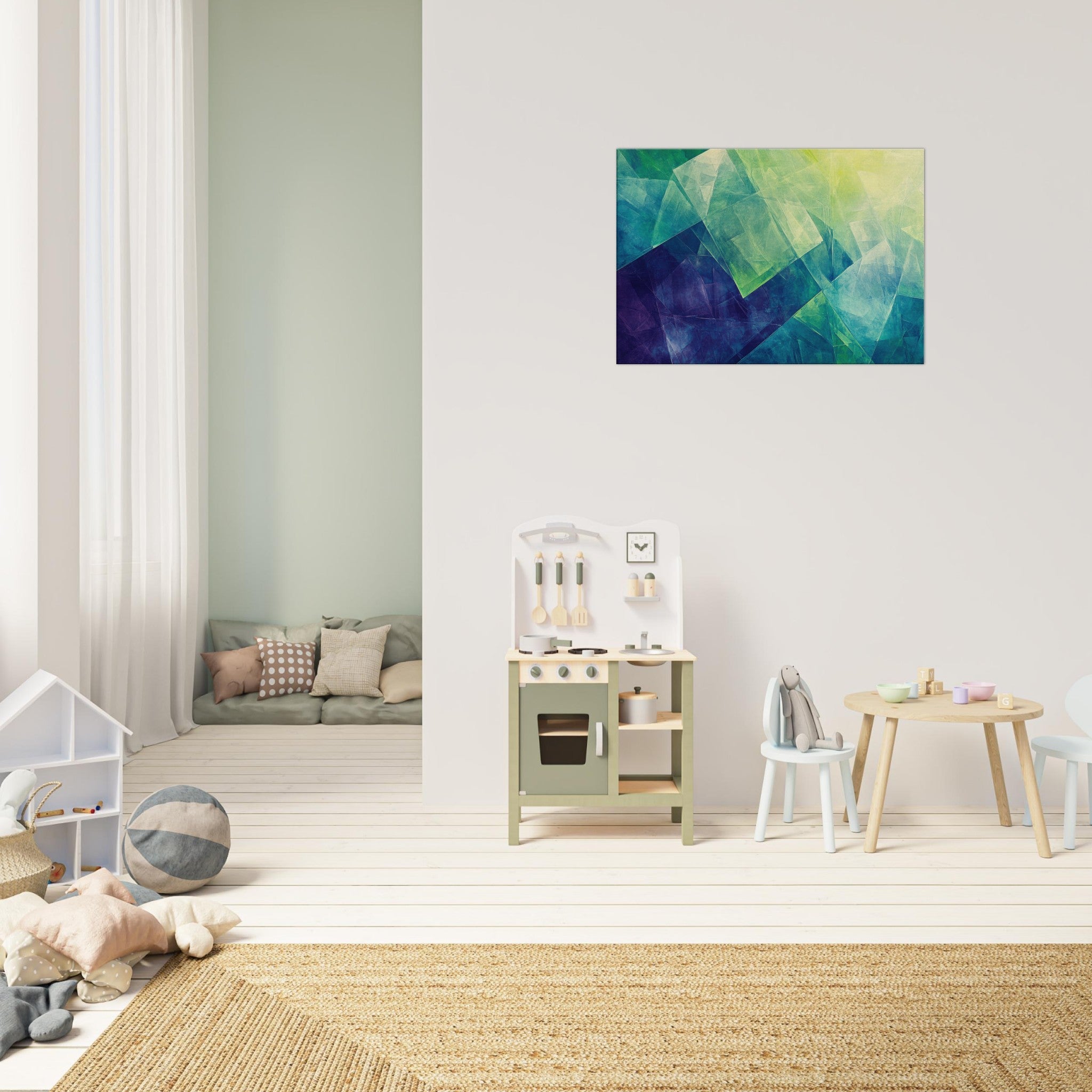 Canvas Landscape - Fractured Realities Shattered geometric patterns - Shop Ai Art WebShop - Digital Art online Store