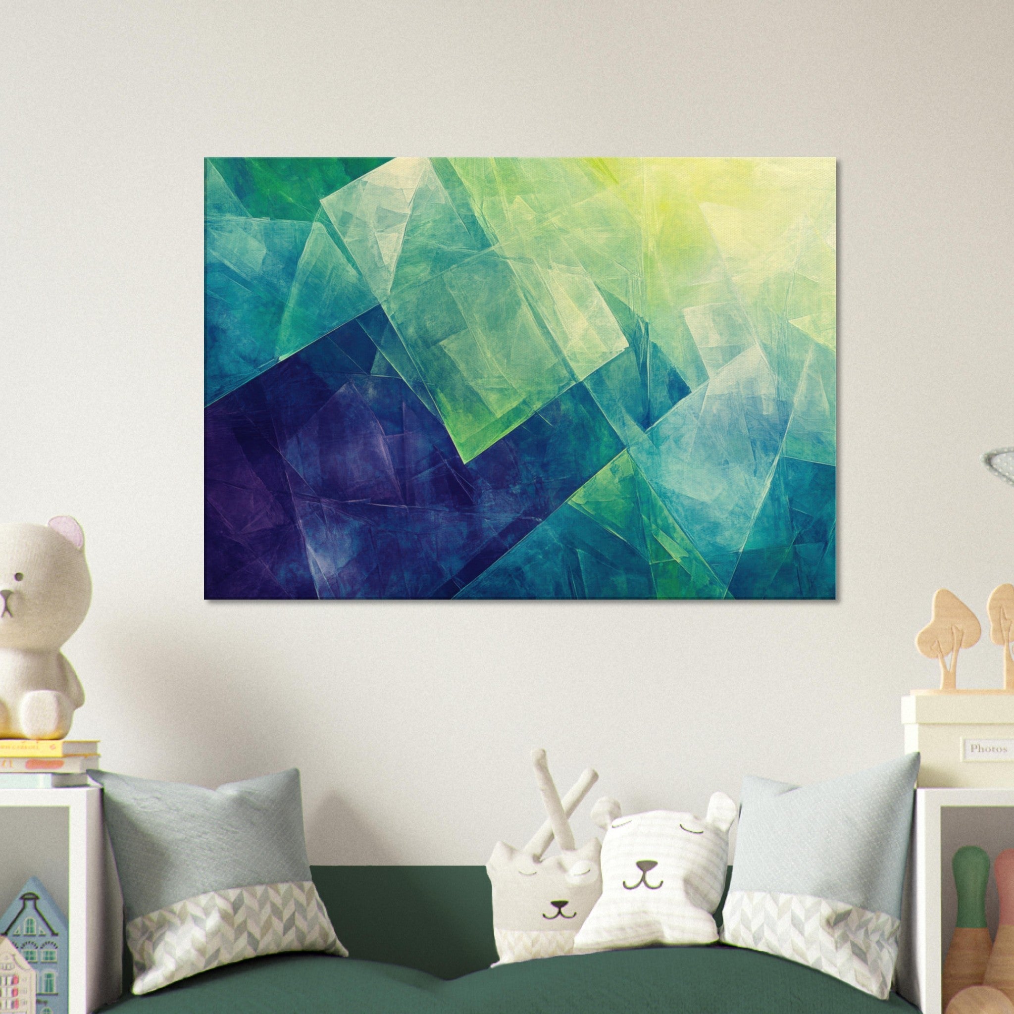 Canvas Landscape - Fractured Realities Shattered geometric patterns - Shop Ai Art WebShop - Digital Art online Store