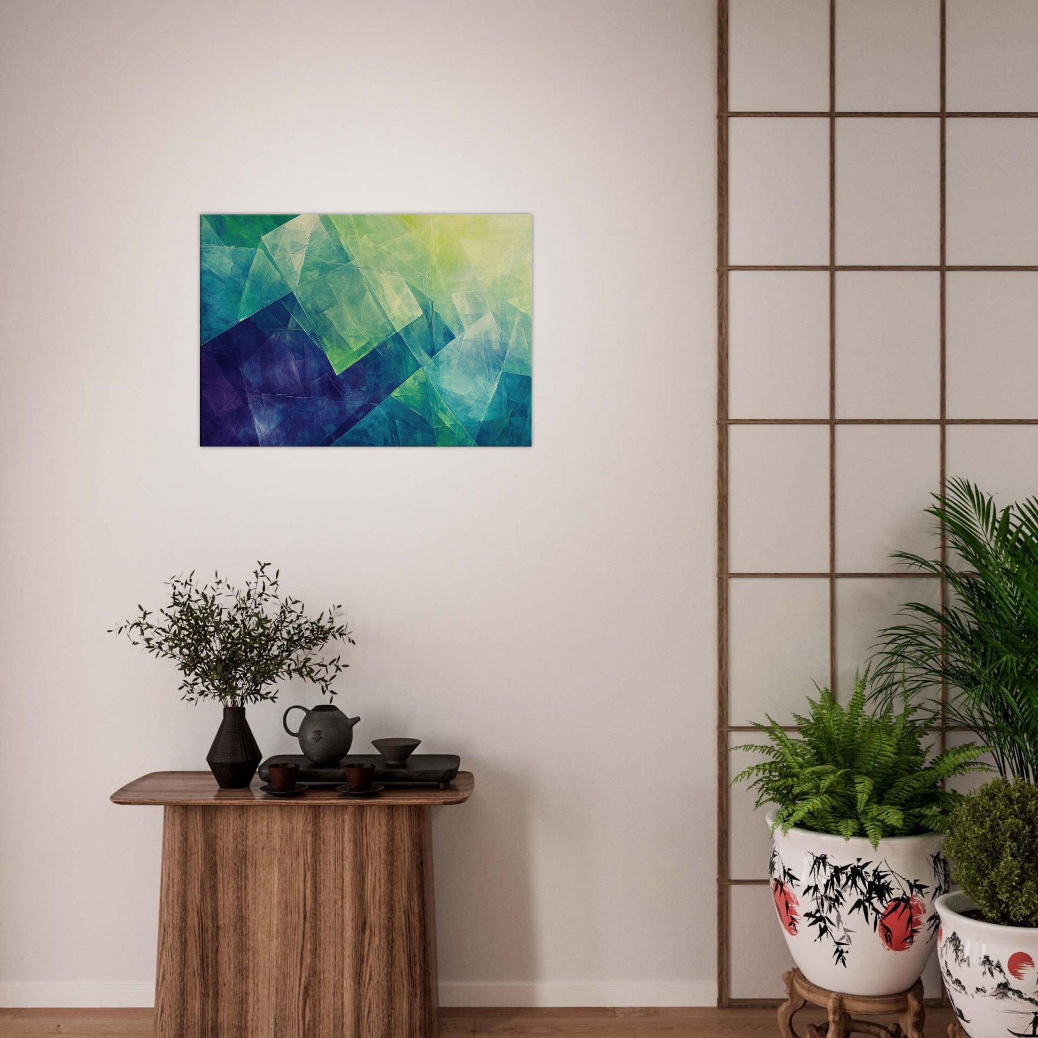 Canvas Landscape - Fractured Realities Shattered geometric patterns - Shop Ai Art WebShop - Digital Art online Store