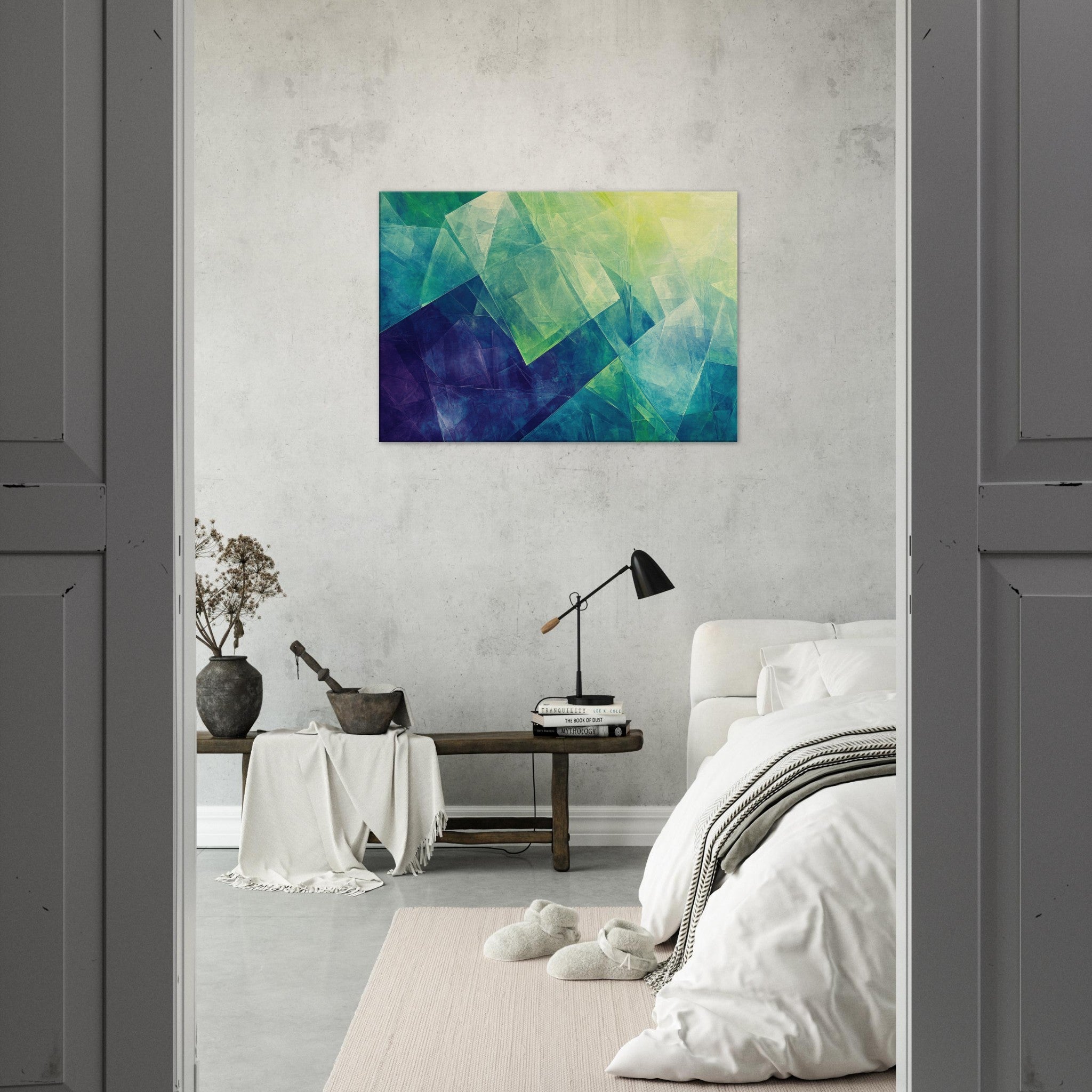 Canvas Landscape - Fractured Realities Shattered geometric patterns - Shop Ai Art WebShop - Digital Art online Store