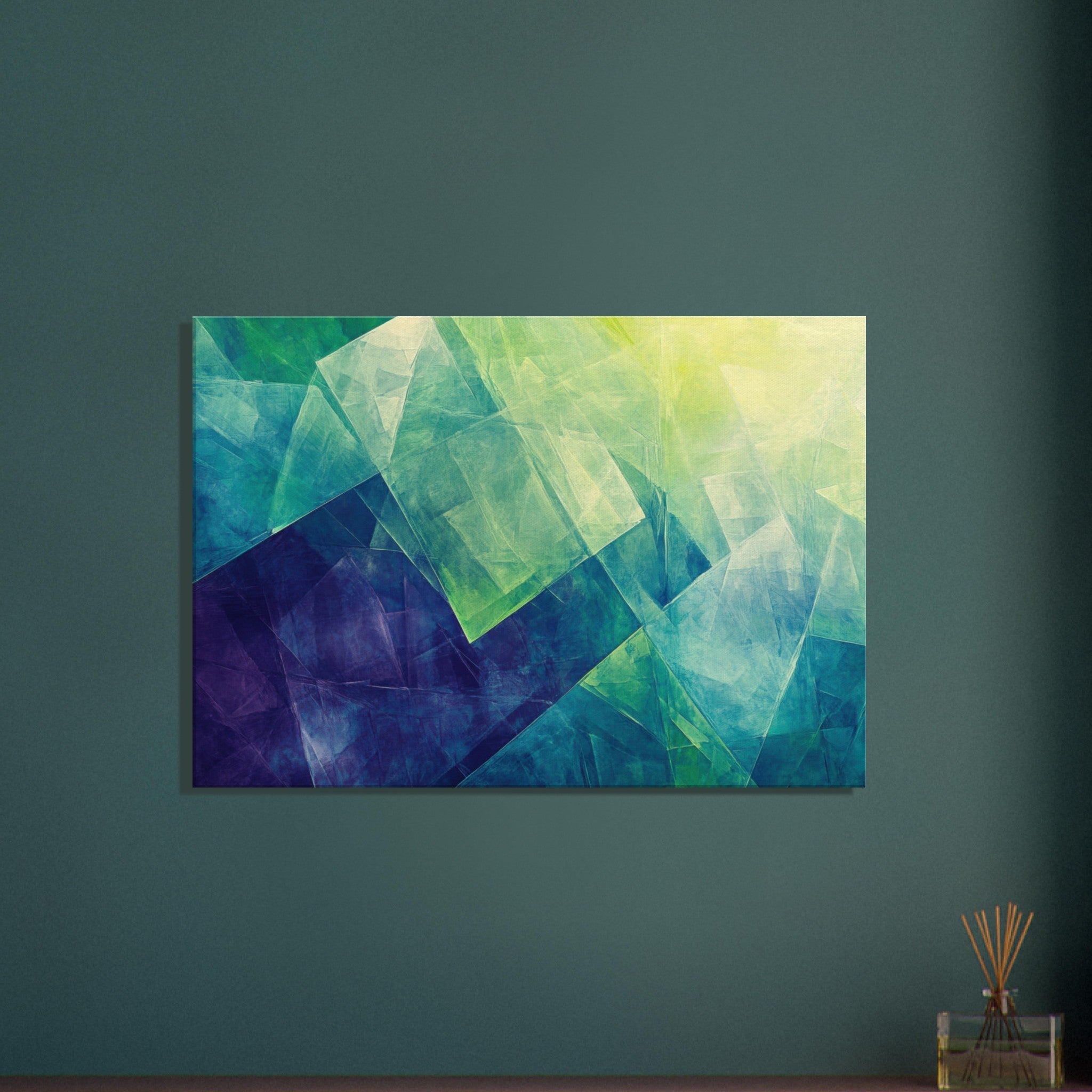 Canvas Landscape - Fractured Realities Shattered geometric patterns - Shop Ai Art WebShop - Digital Art online Store