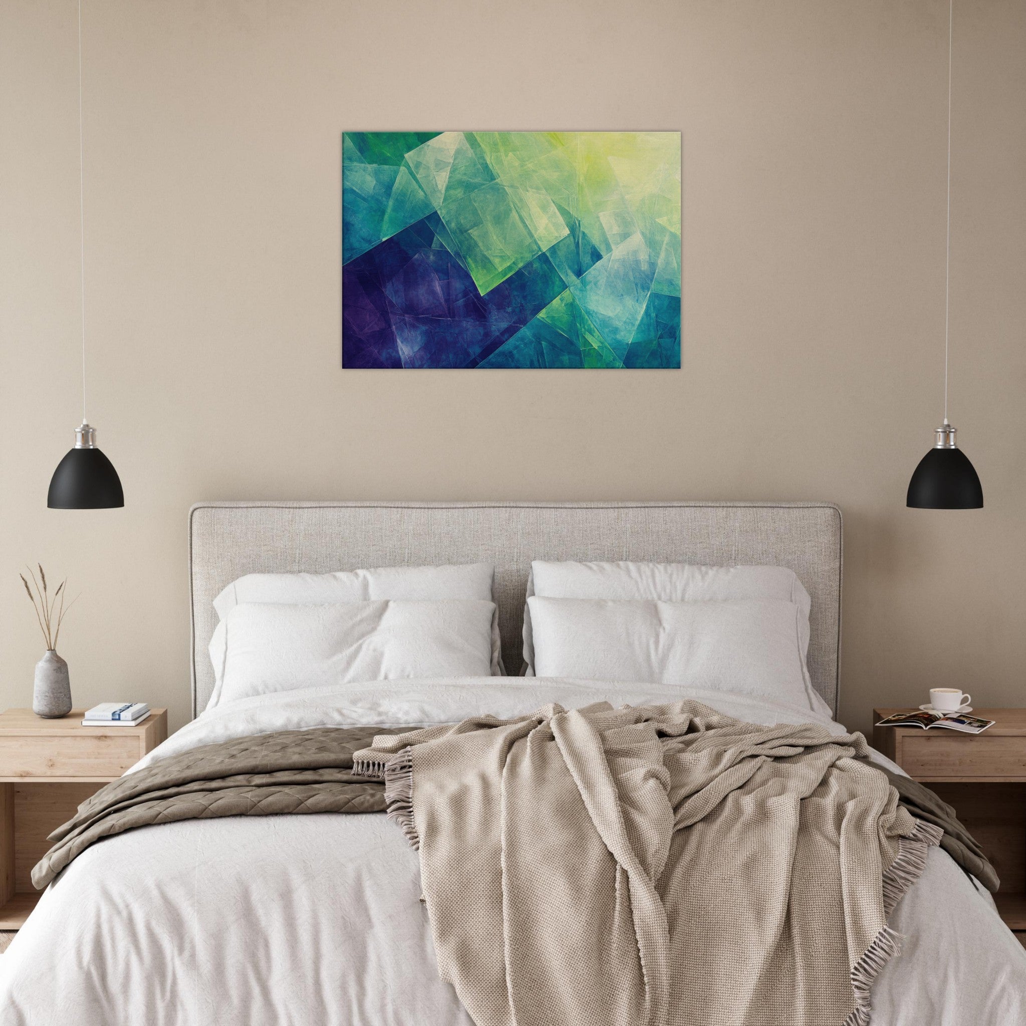 Canvas Landscape - Fractured Realities Shattered geometric patterns - Shop Ai Art WebShop - Digital Art online Store