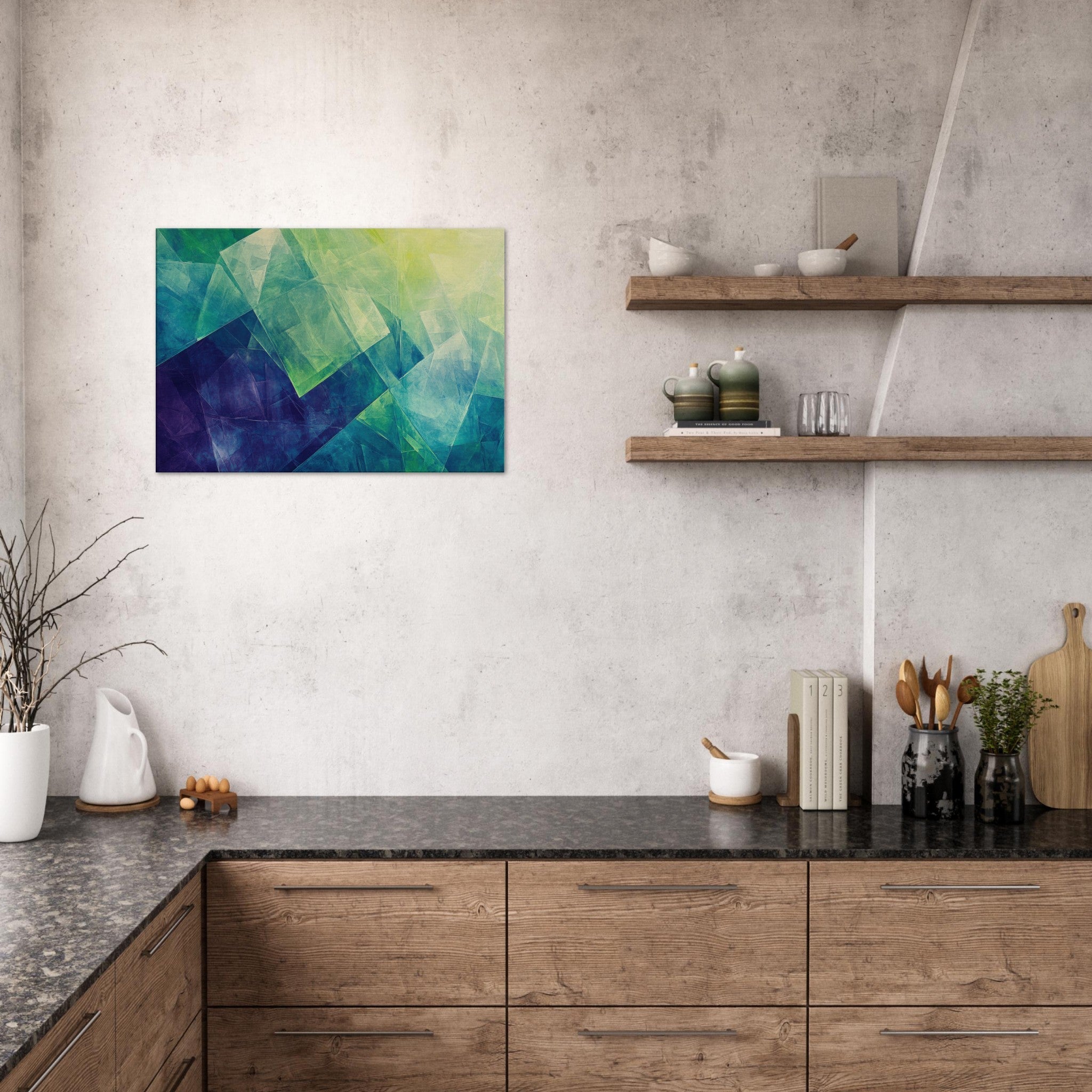 Canvas Landscape - Fractured Realities Shattered geometric patterns - Shop Ai Art WebShop - Digital Art online Store