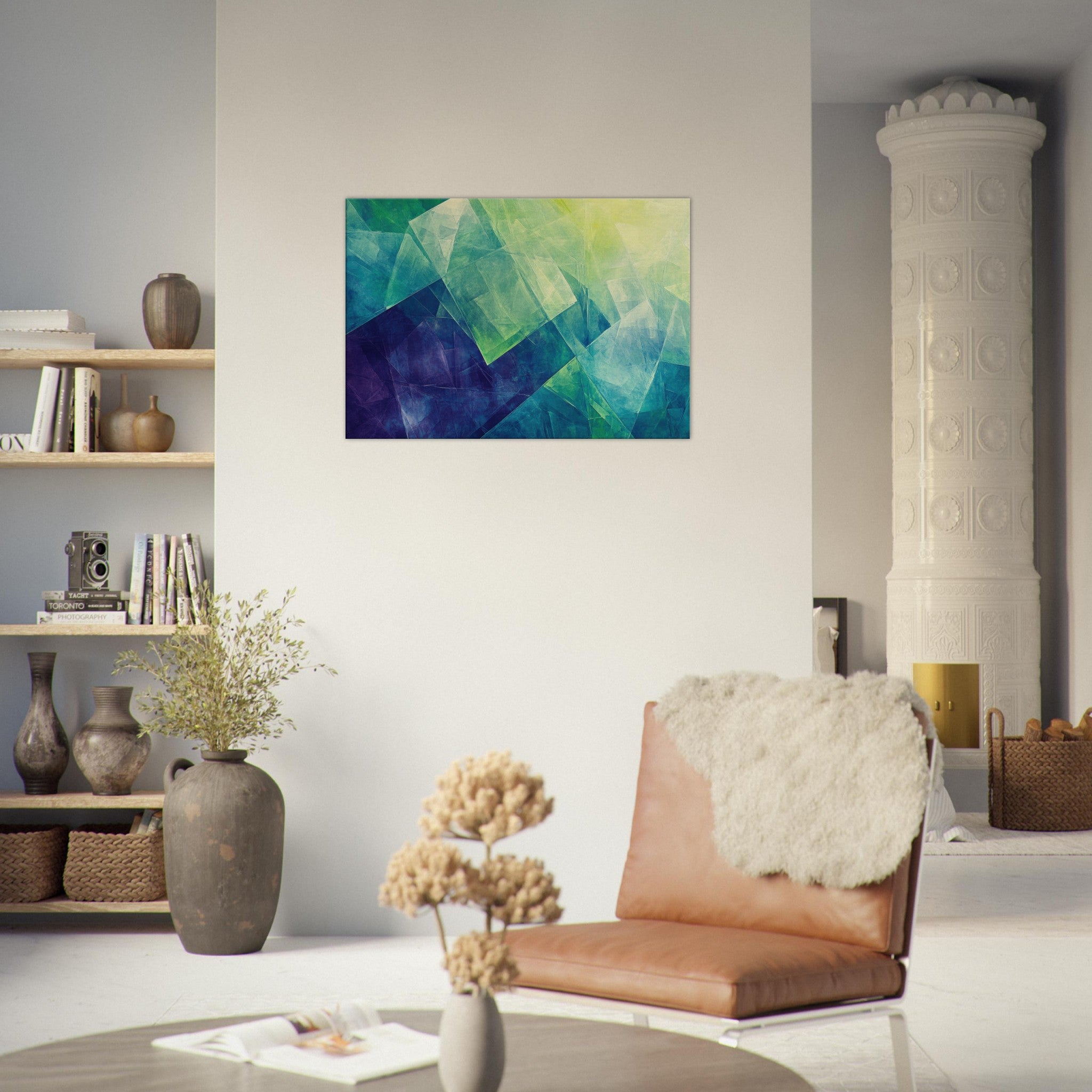 Canvas Landscape - Fractured Realities Shattered geometric patterns - Shop Ai Art WebShop - Digital Art online Store