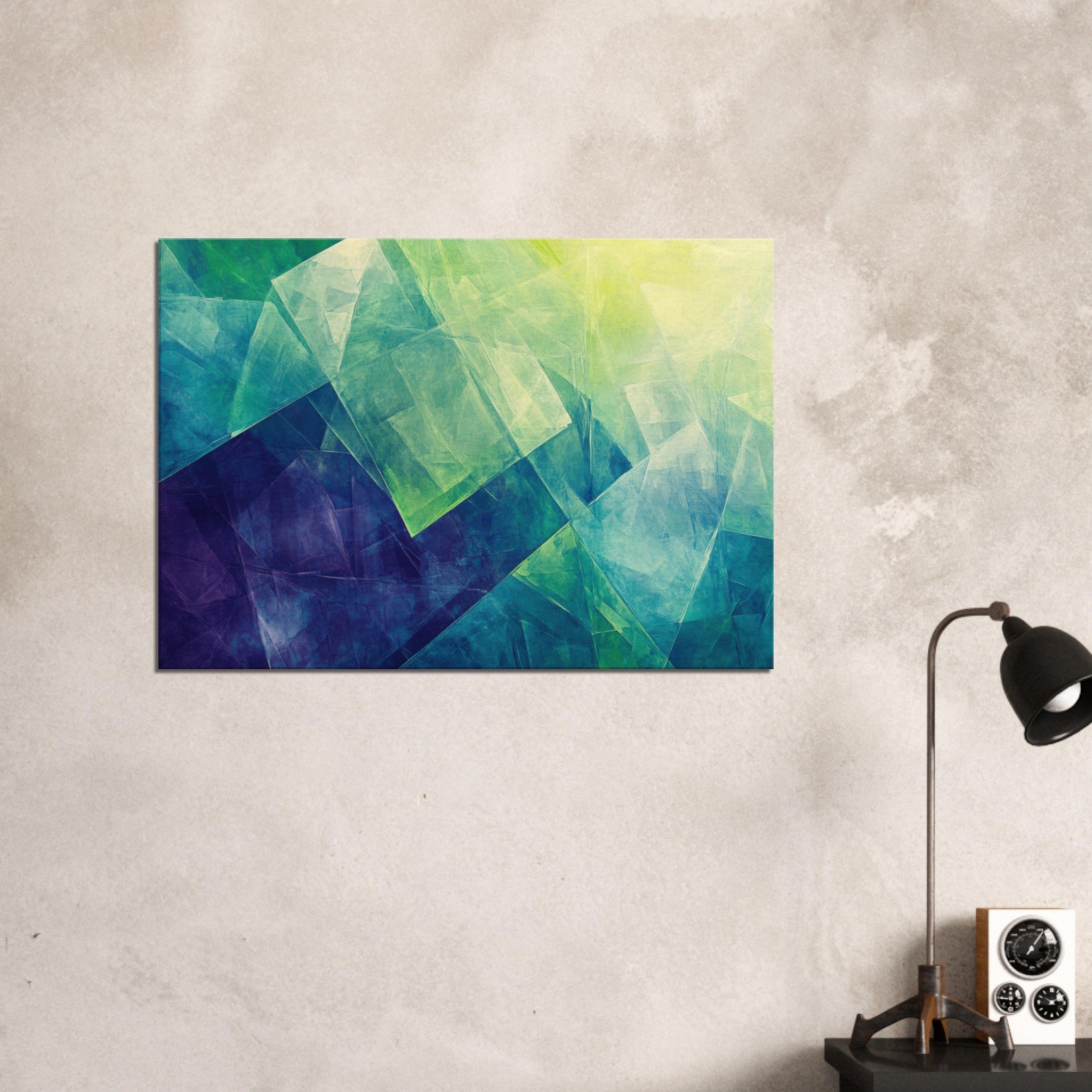 Canvas Landscape - Fractured Realities Shattered geometric patterns - Shop Ai Art WebShop - Digital Art online Store