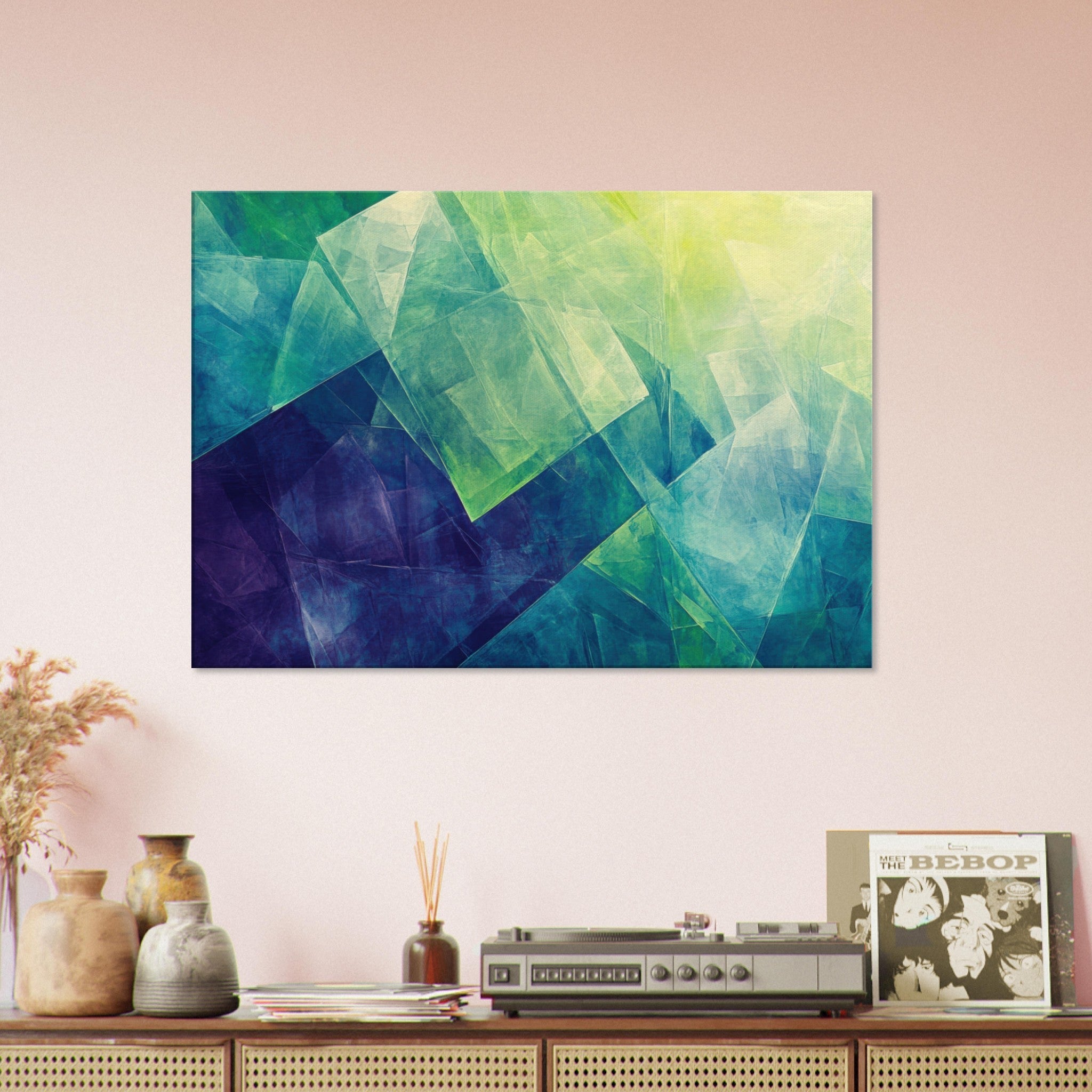 Canvas Landscape - Fractured Realities Shattered geometric patterns - Shop Ai Art WebShop - Digital Art online Store