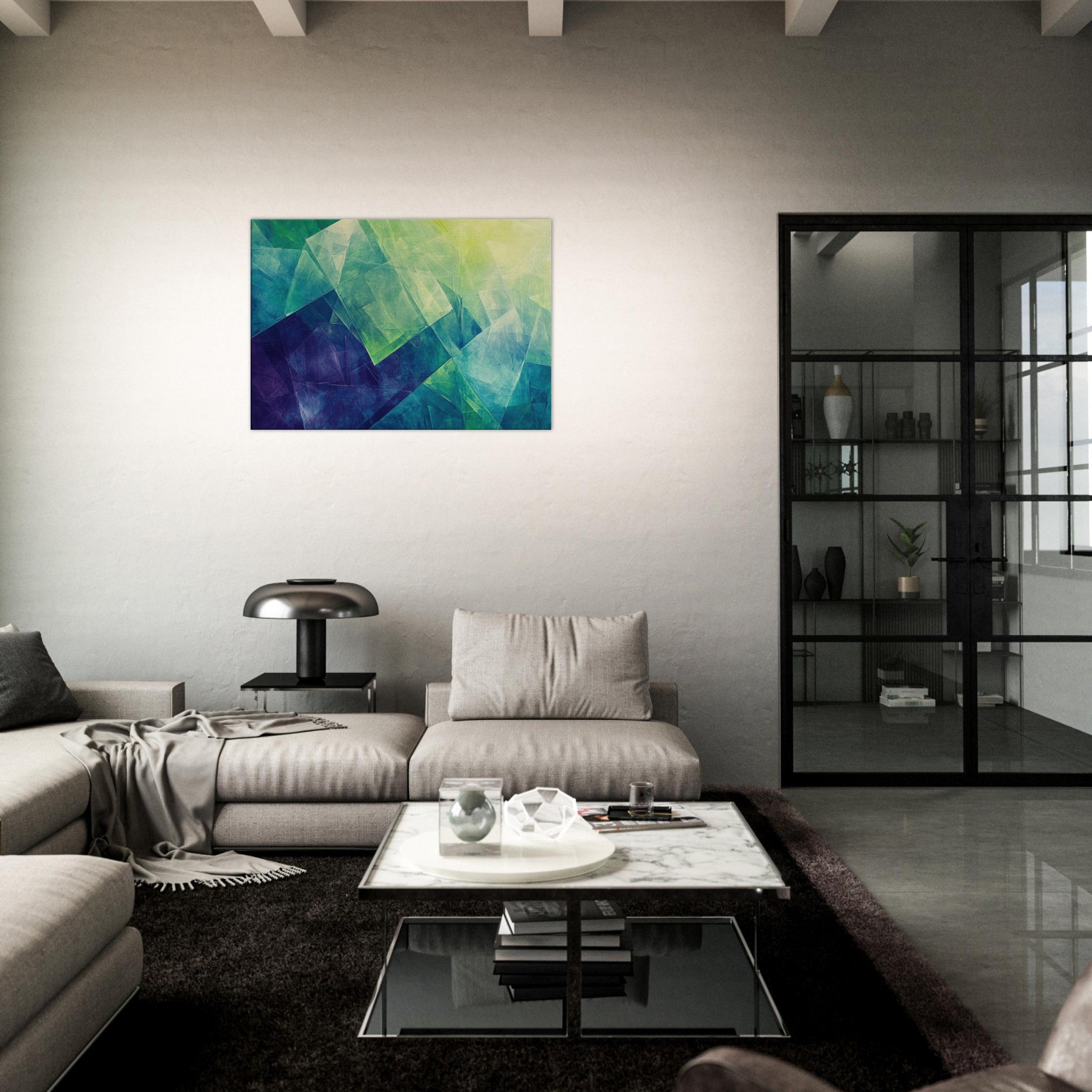 Canvas Landscape - Fractured Realities Shattered geometric patterns - Shop Ai Art WebShop - Digital Art online Store