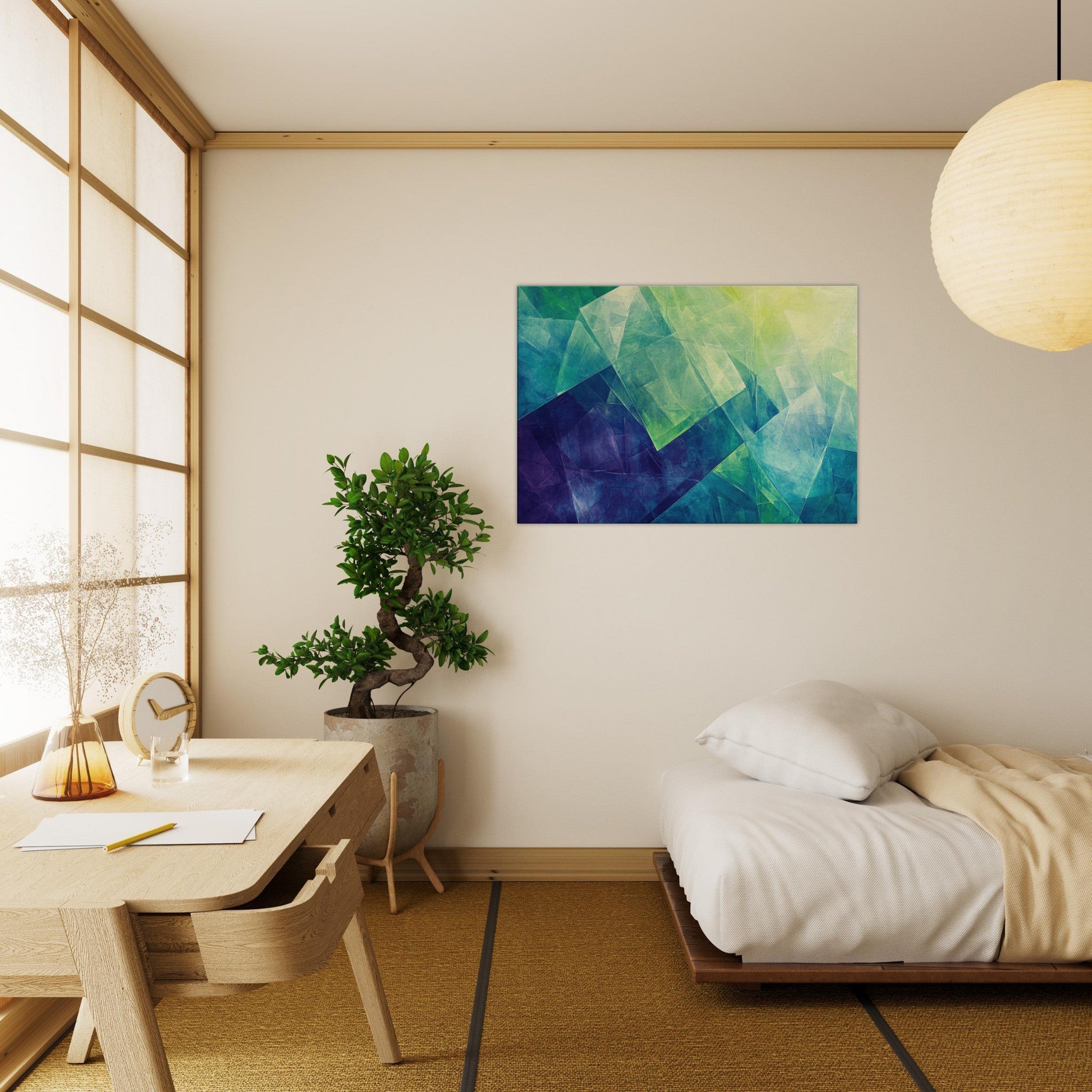 Canvas Landscape - Fractured Realities Shattered geometric patterns - Shop Ai Art WebShop - Digital Art online Store