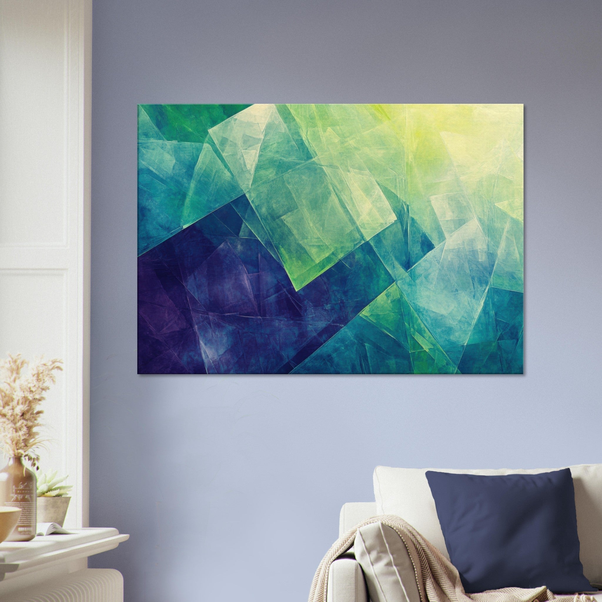 Canvas Landscape - Fractured Realities Shattered geometric patterns - Shop Ai Art WebShop - Digital Art online Store