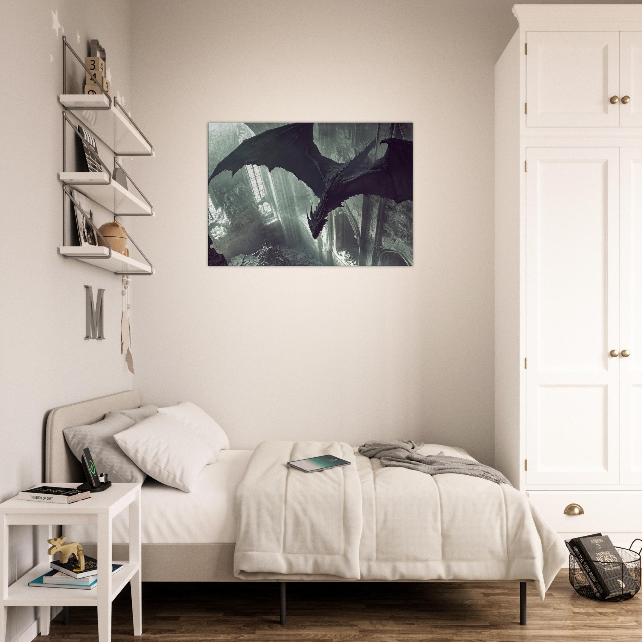 Canvas Landscape - Gothic Shadow Dragons Lair Gothic Dramatic High 2 - Shop Ai Art WebShop - Digital Art online Store