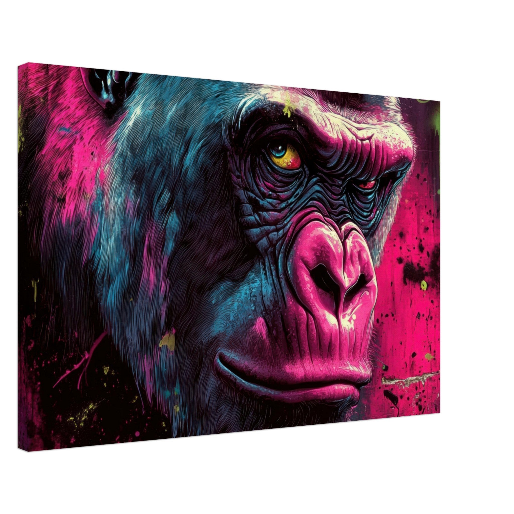 Canvas Landscape - Graffiti - Style Street Art Gorilla A powerful 6 - Shop Ai Art WebShop - Digital Art online Store