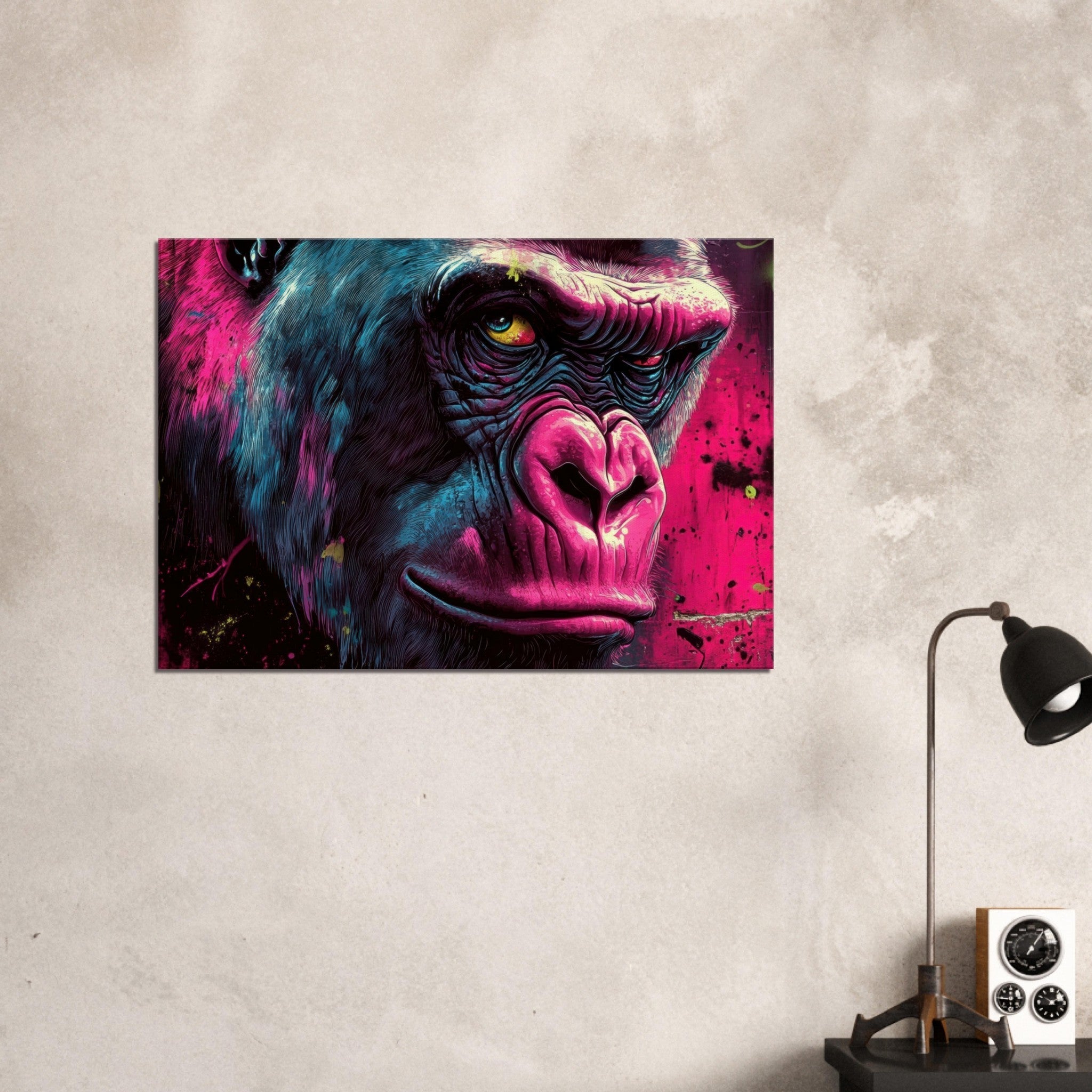 Canvas Landscape - Graffiti - Style Street Art Gorilla A powerful 6 - Shop Ai Art WebShop - Digital Art online Store