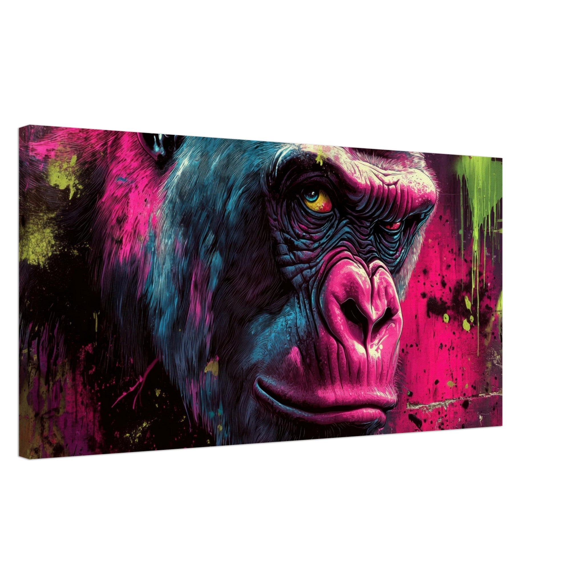 Canvas Landscape - Graffiti - Style Street Art Gorilla A powerful 6 - Shop Ai Art WebShop - Digital Art online Store