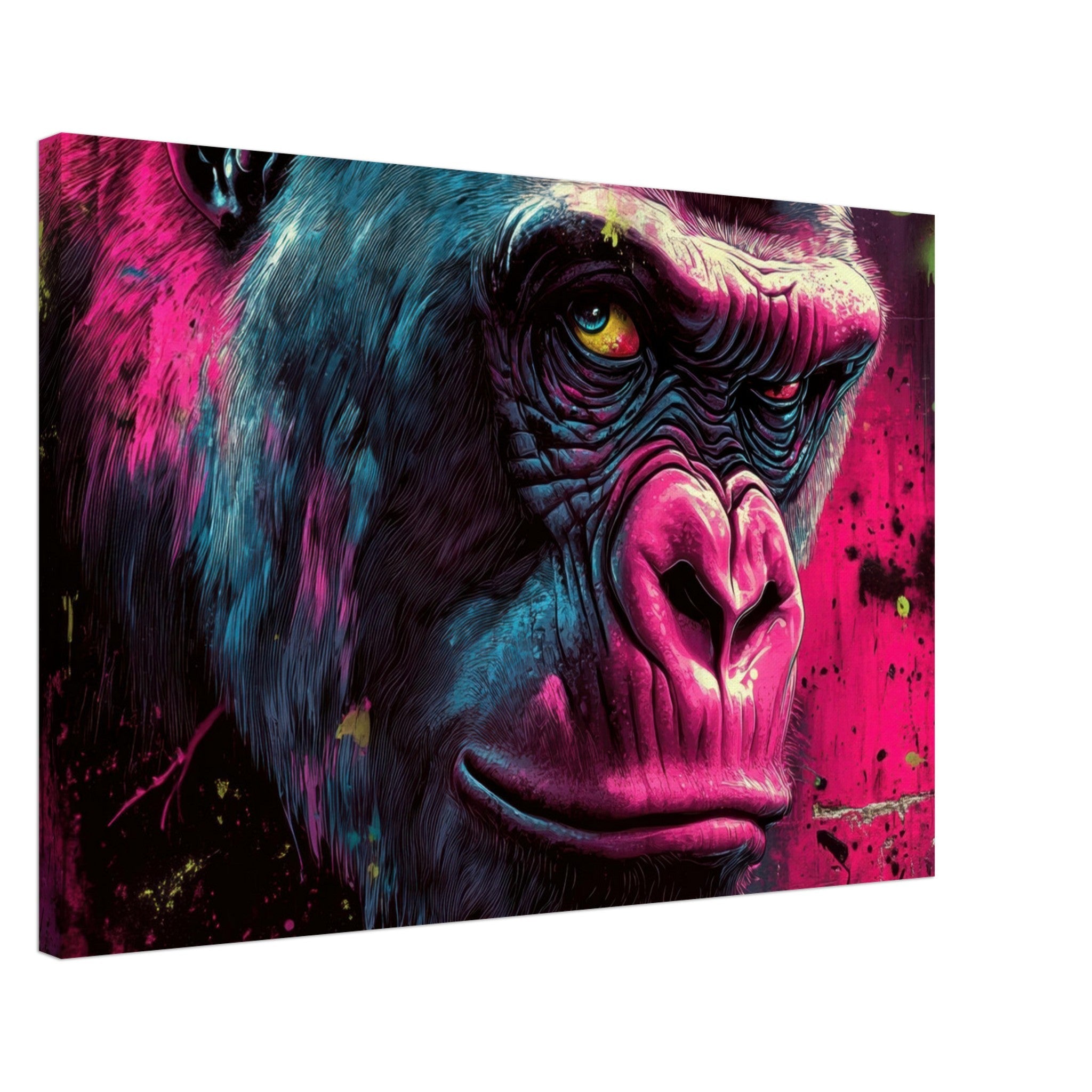 Canvas Landscape - Graffiti - Style Street Art Gorilla A powerful 6 - Shop Ai Art WebShop - Digital Art online Store