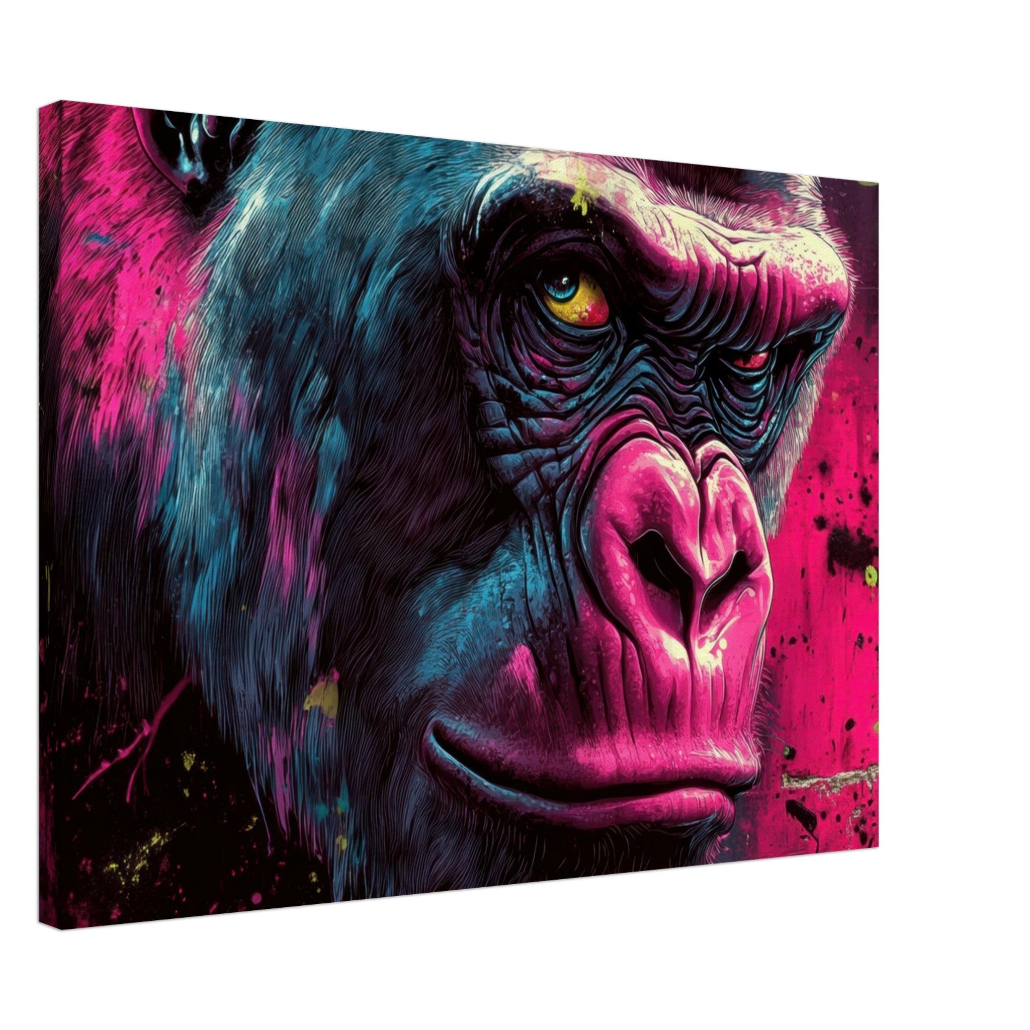 Canvas Landscape - Graffiti - Style Street Art Gorilla A powerful 6 - Shop Ai Art WebShop - Digital Art online Store