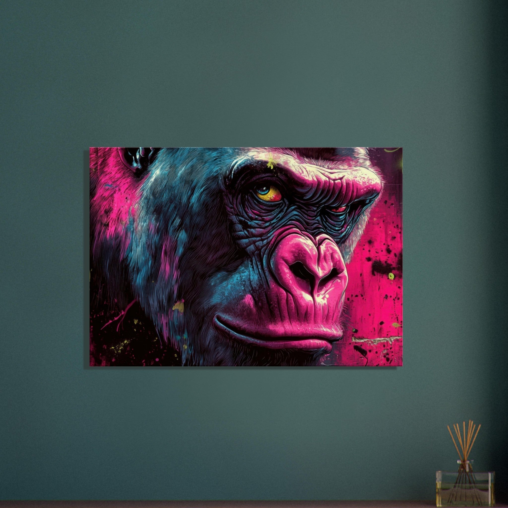 Canvas Landscape - Graffiti - Style Street Art Gorilla A powerful 6 - Shop Ai Art WebShop - Digital Art online Store