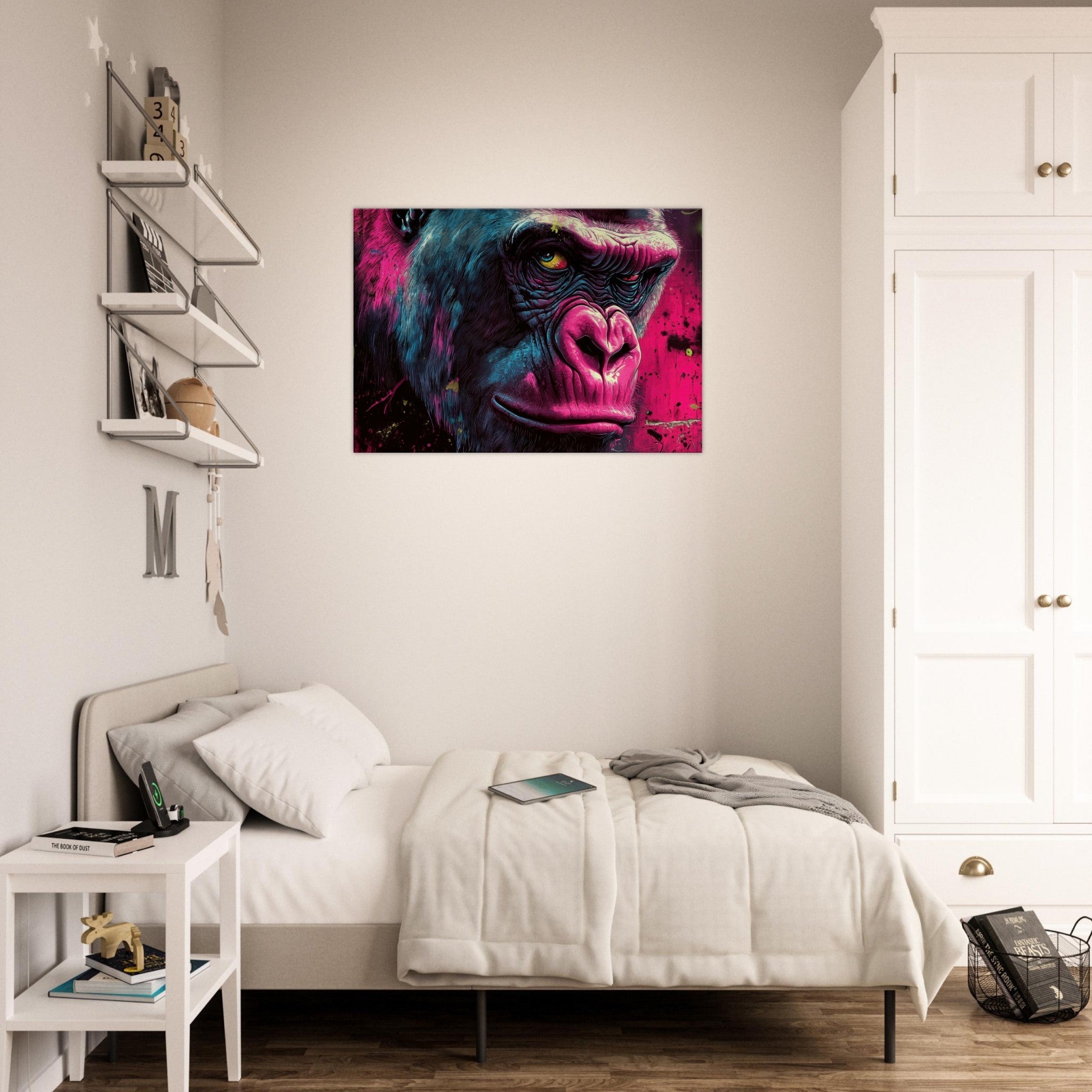 Canvas Landscape - Graffiti - Style Street Art Gorilla A powerful 6 - Shop Ai Art WebShop - Digital Art online Store