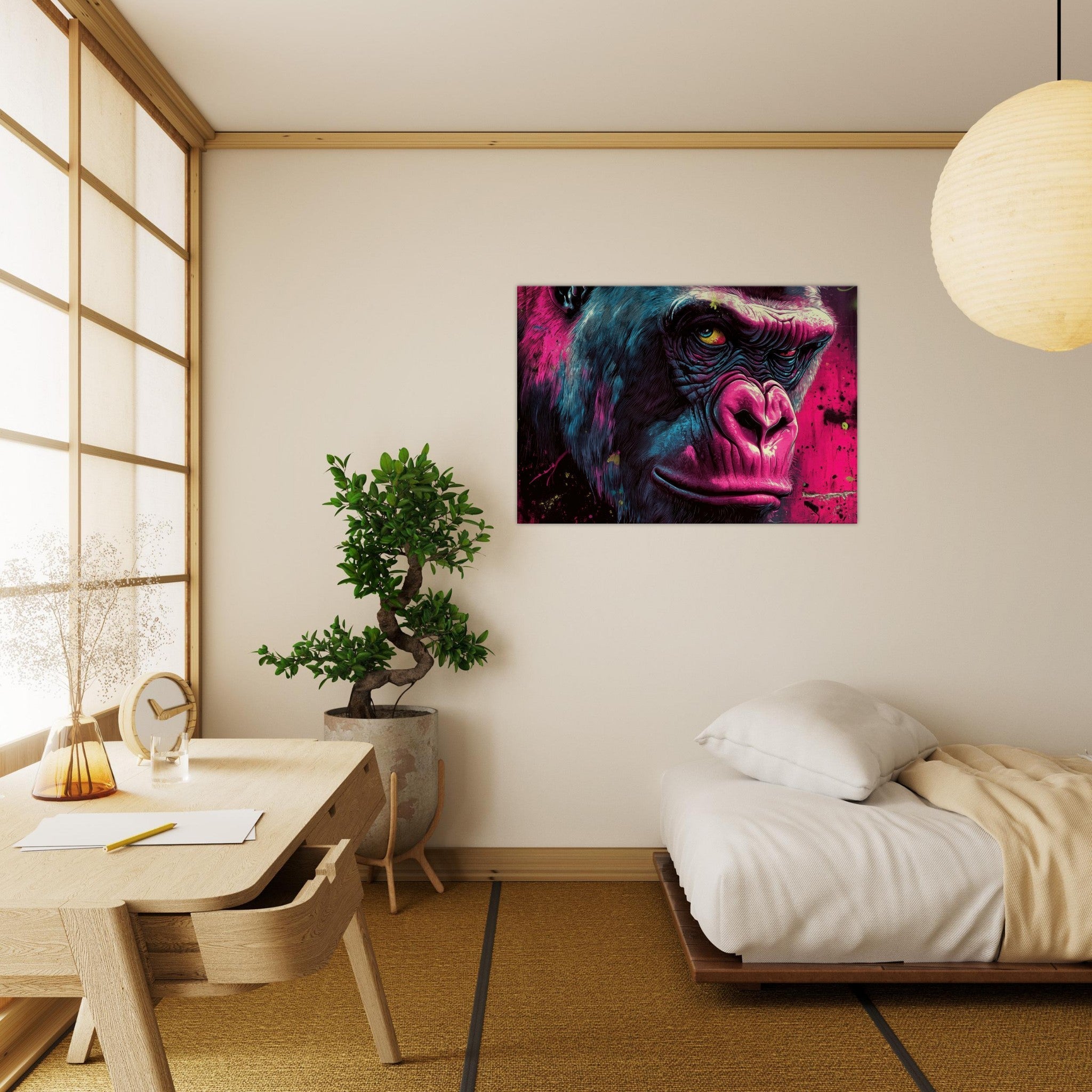Canvas Landscape - Graffiti - Style Street Art Gorilla A powerful 6 - Shop Ai Art WebShop - Digital Art online Store