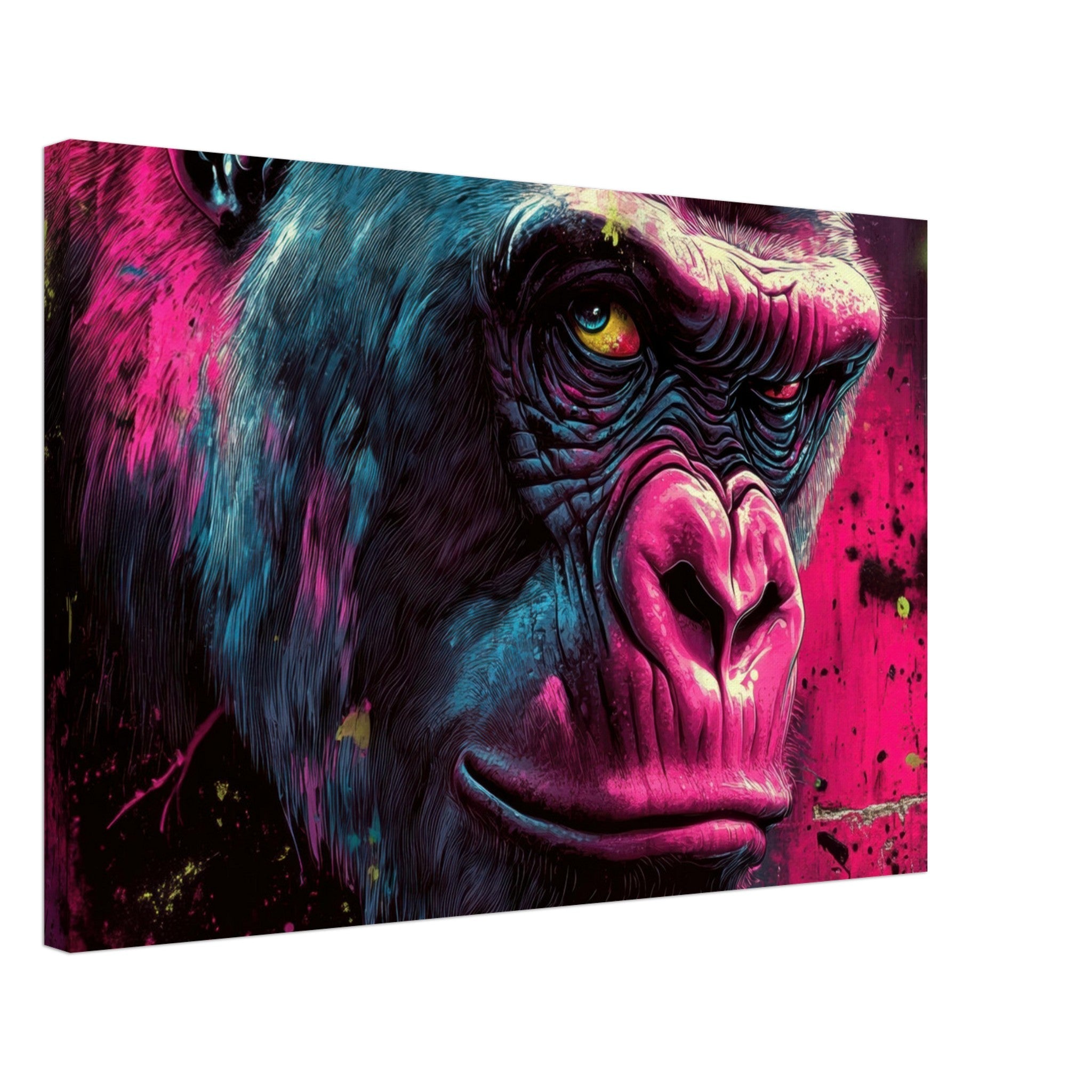 Canvas Landscape - Graffiti - Style Street Art Gorilla A powerful 6 - Shop Ai Art WebShop - Digital Art online Store