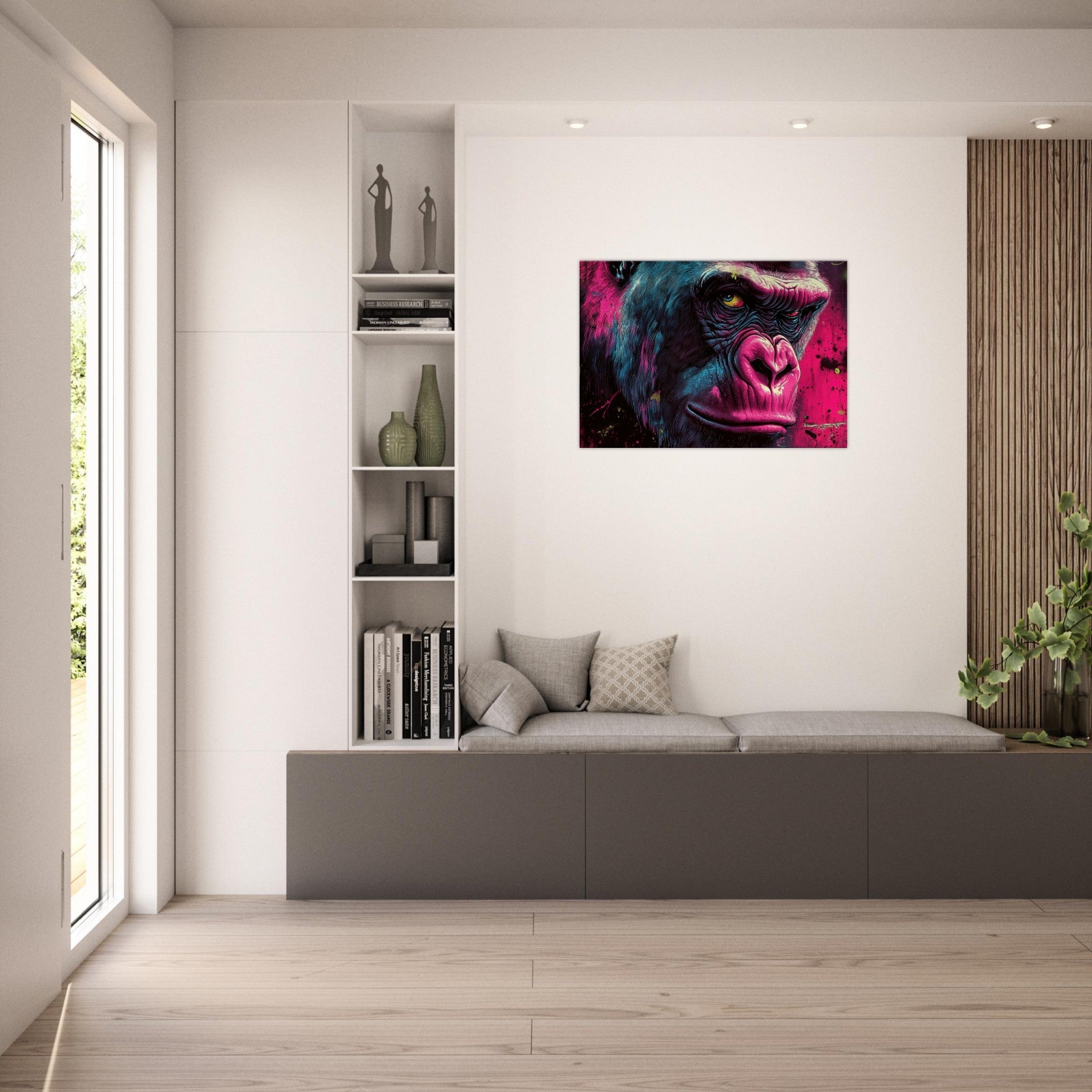 Canvas Landscape - Graffiti - Style Street Art Gorilla A powerful 6 - Shop Ai Art WebShop - Digital Art online Store